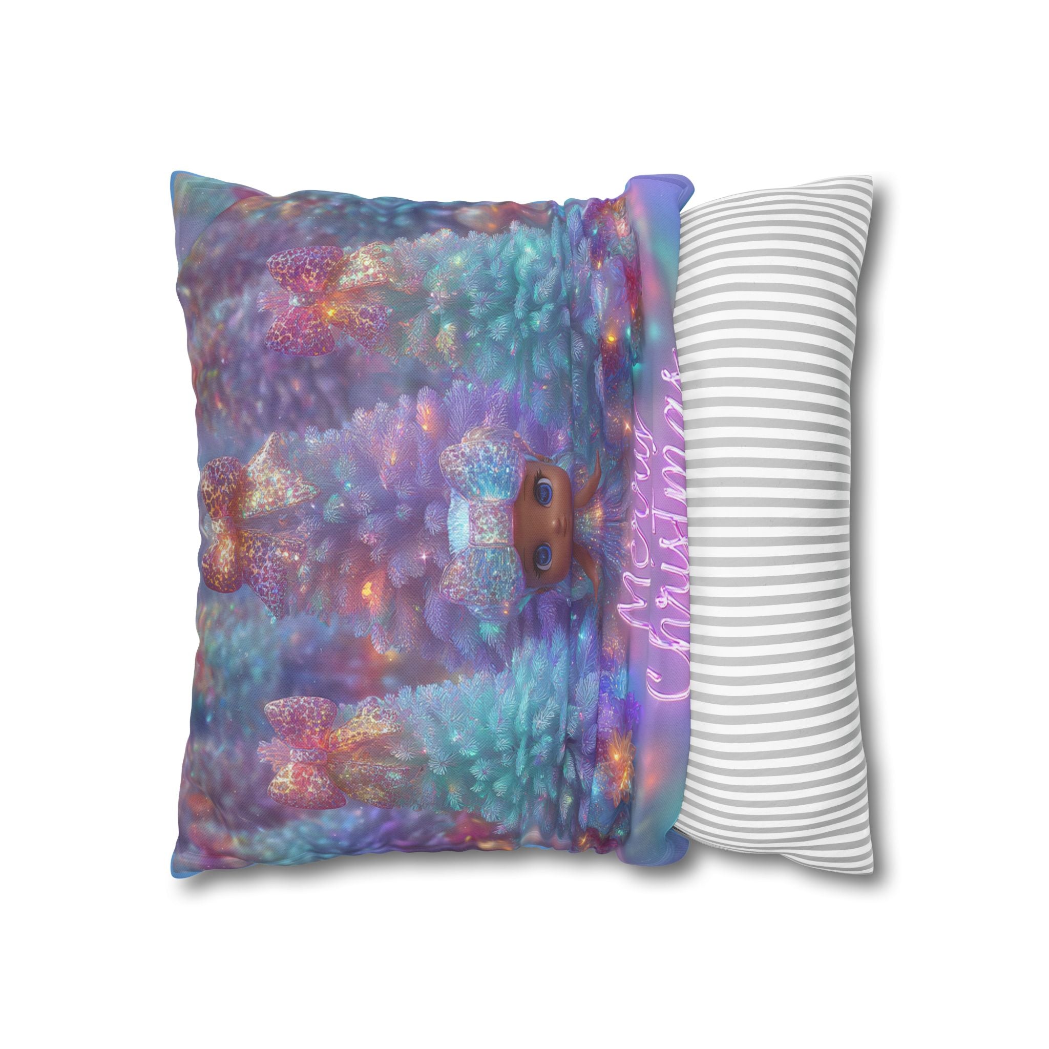 Merry Christmas Decorative Pillowcase, Cozy Holiday Decor, Personalized Gift, Kids Room, Winter Home Accent, Festive Throw Pillow