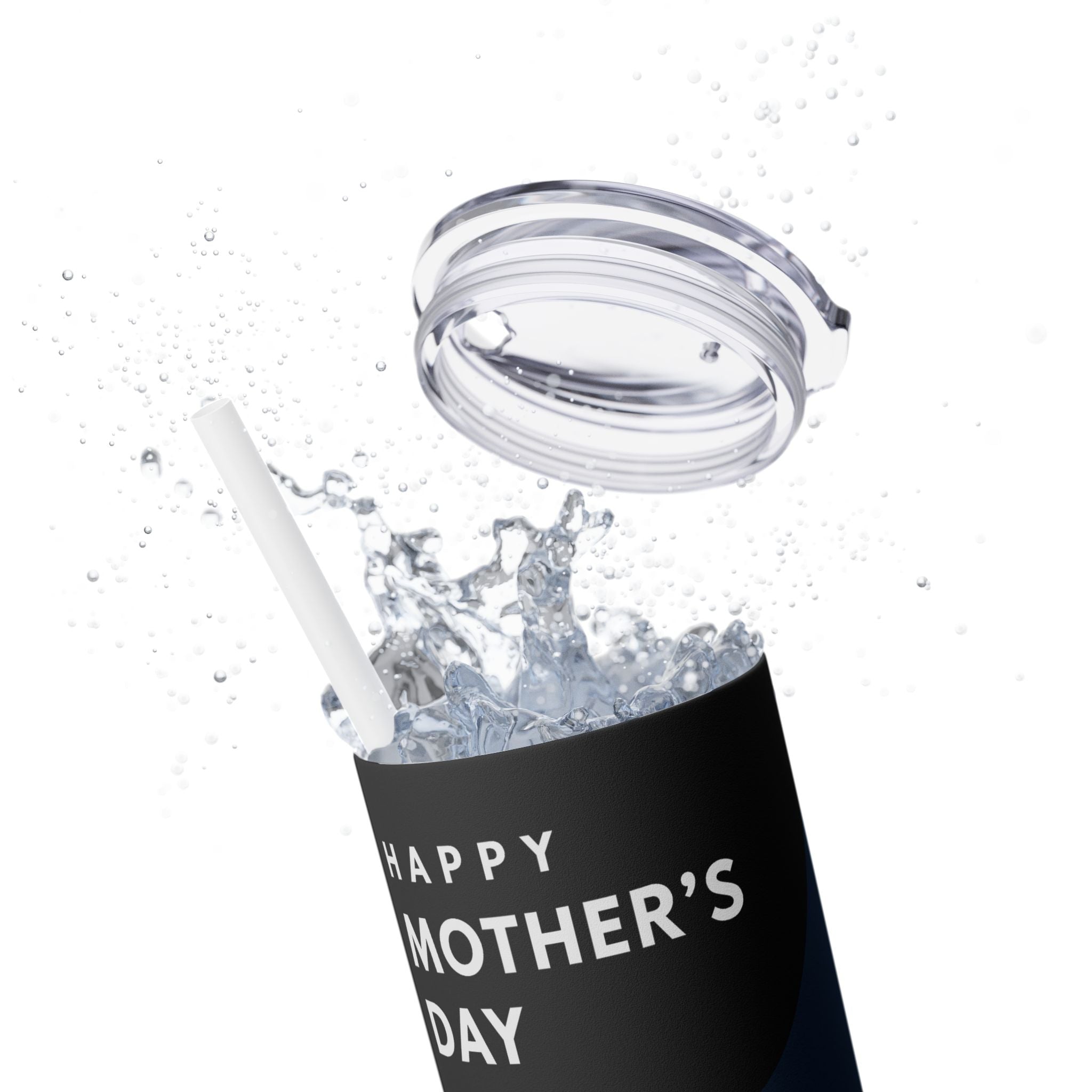 Mother's Day Skinny Tumbler with Straw - 20oz Gift for Moms