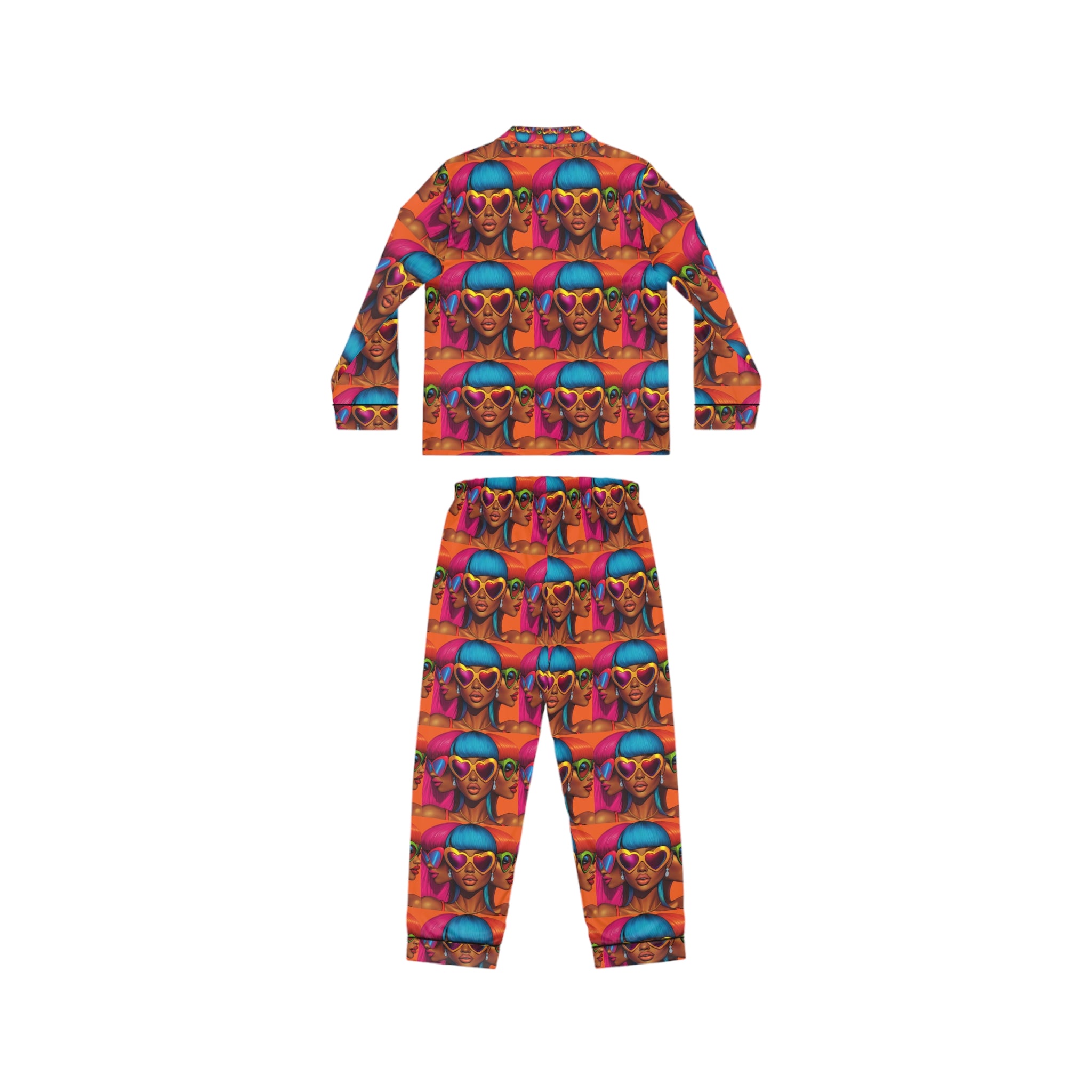 Vibe Vibrant Women's Satin Pajamas - Bold Print for Stylish Relaxation