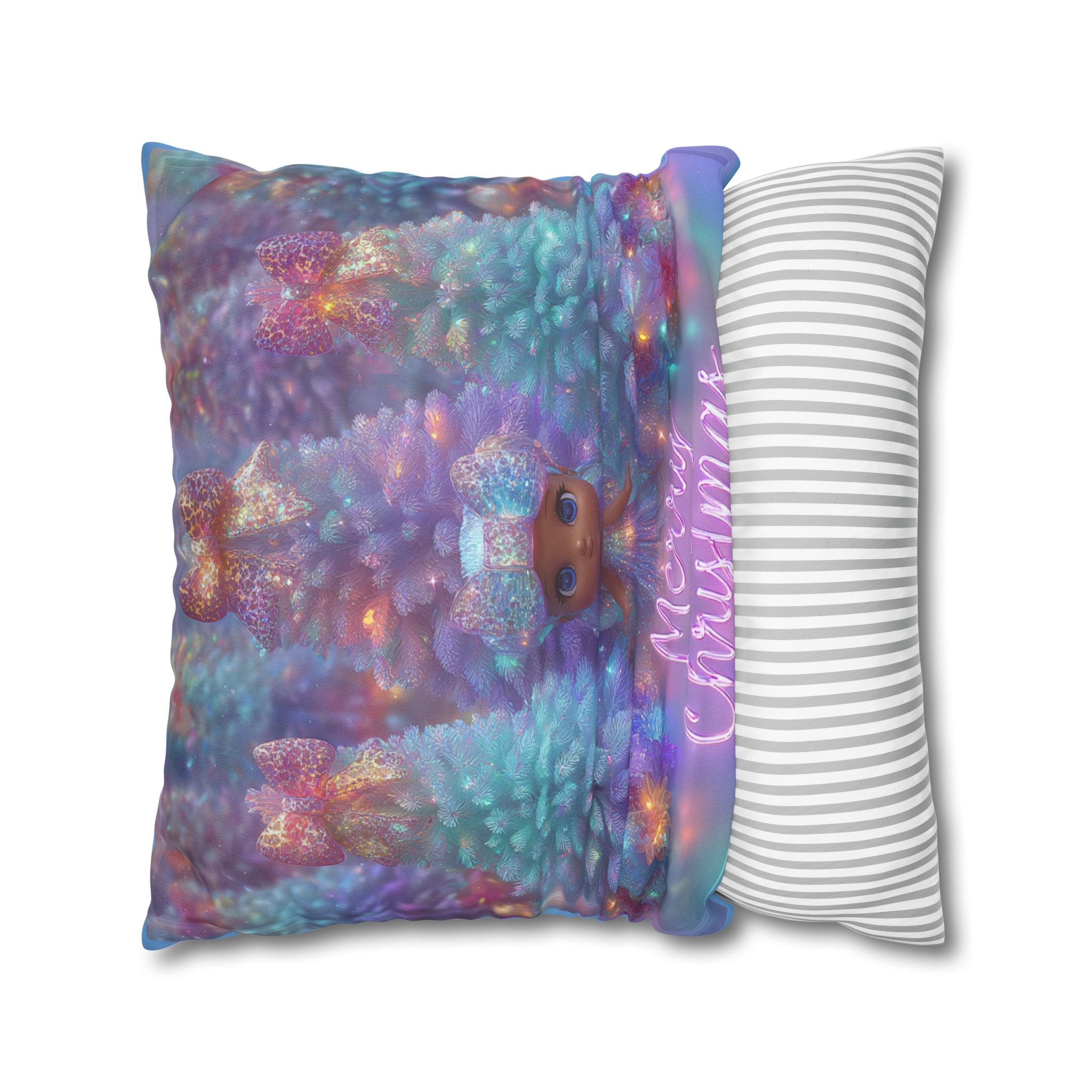 Merry Christmas Decorative Pillowcase, Cozy Holiday Decor, Personalized Gift, Kids Room, Winter Home Accent, Festive Throw Pillow