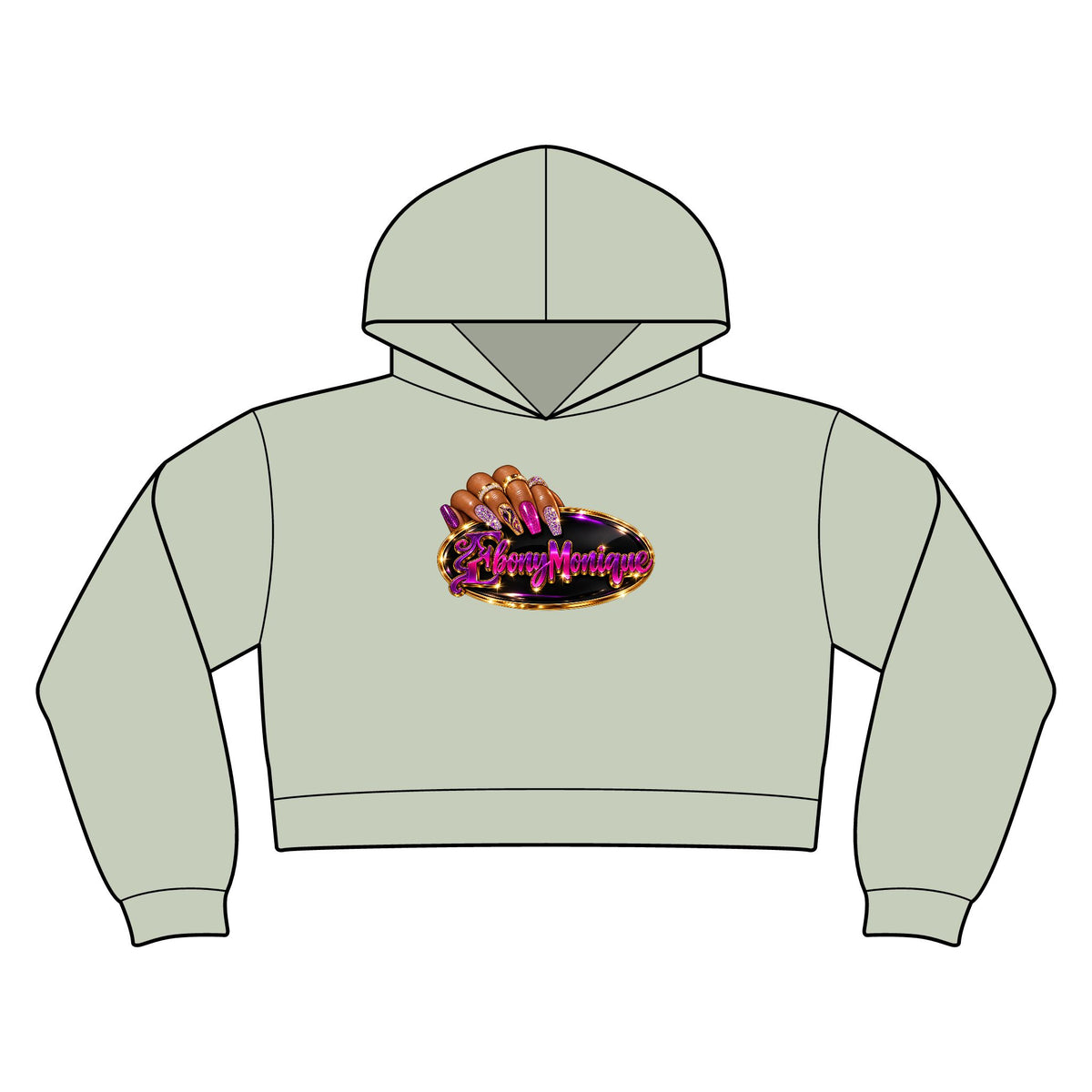 EM Womens Relaxed Crop Hoodie