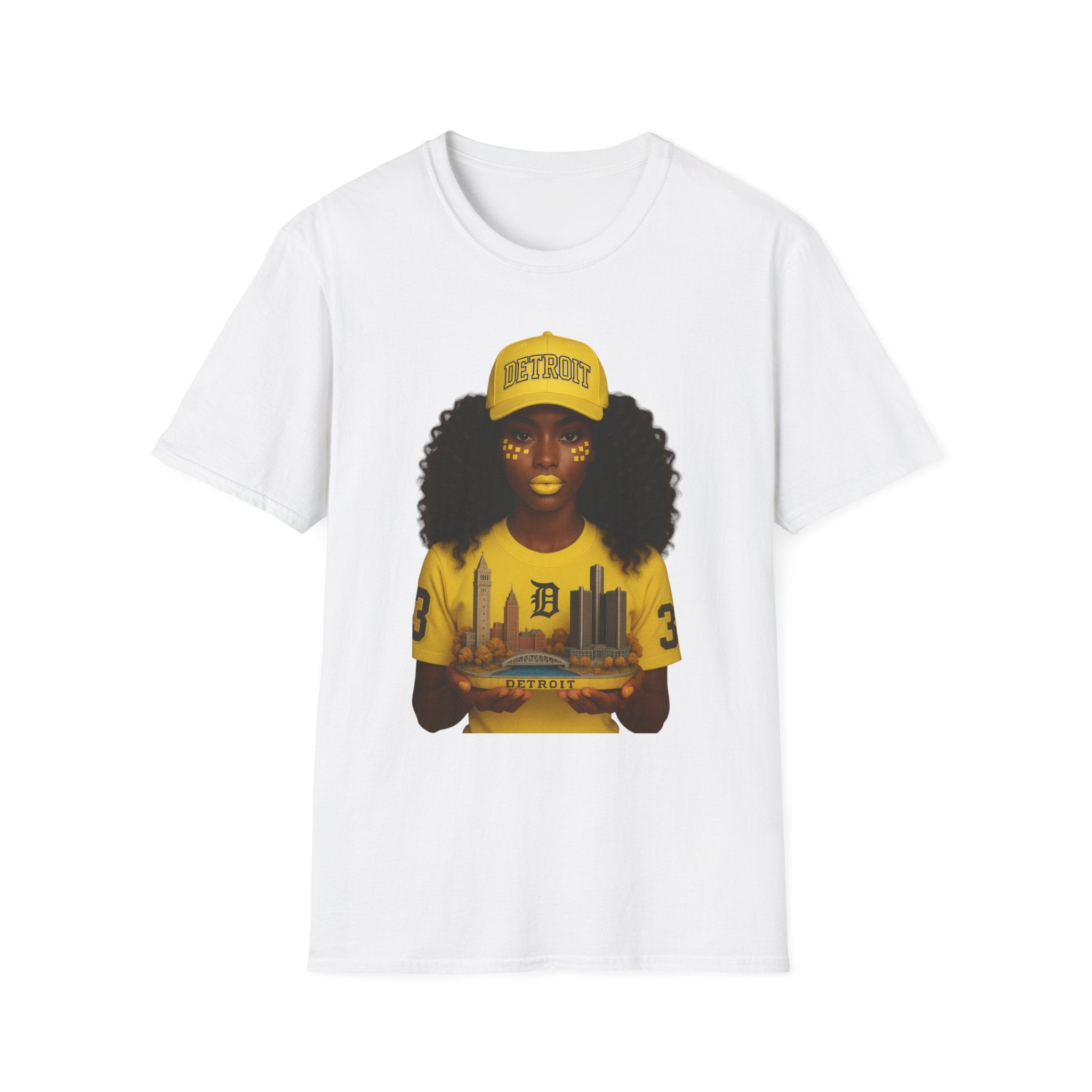 Yellow Cultural Heritage Tee - Detroit City Pride T-Shirt, Unisex Graphic Tee, Vintage Style Shirt, Gift for Music Lovers, Festival Apparel