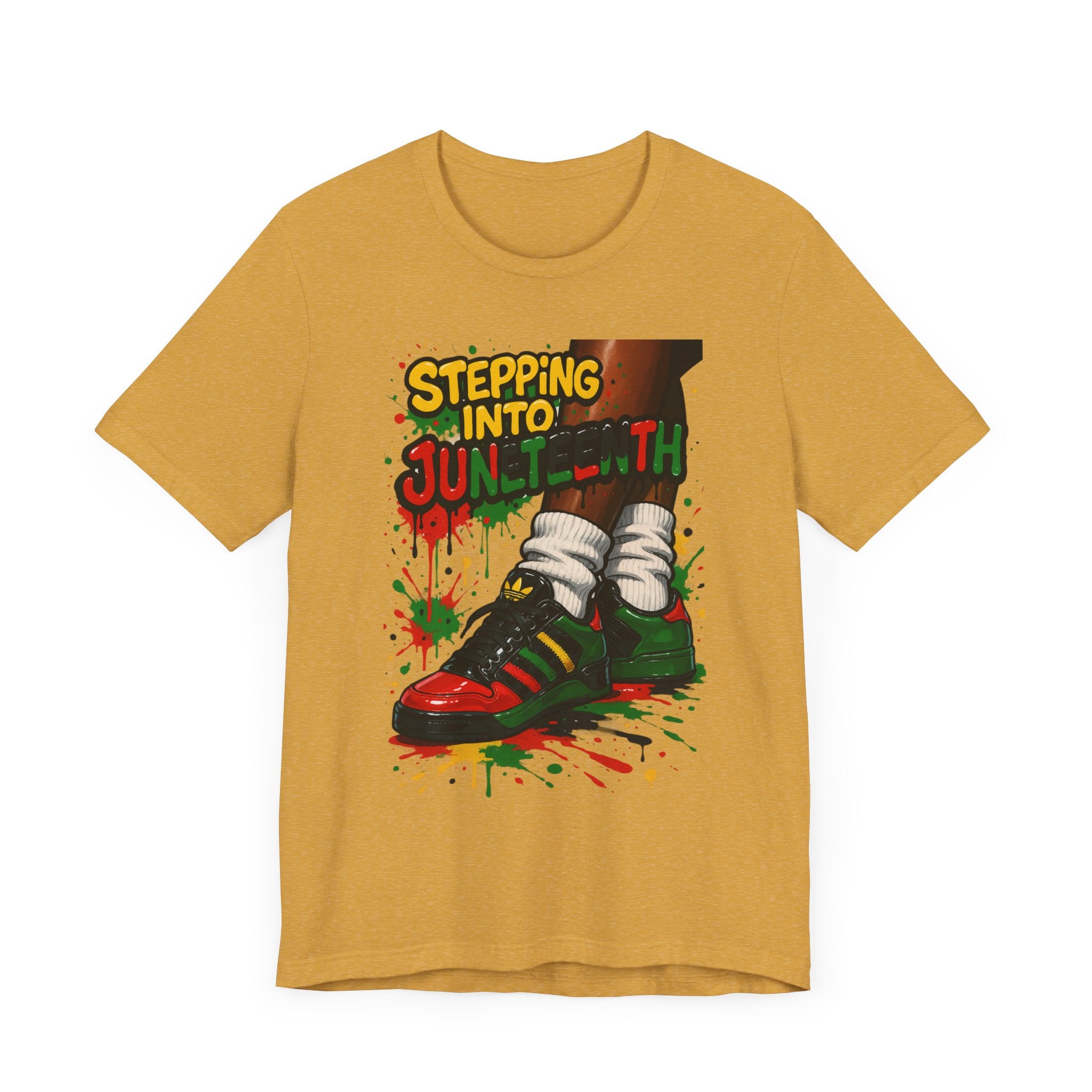 Out Stepping Into Juneteenth Unisex Jersey Tee, Retro Shirt, Celebrate Freedom, Black History, Juneteenth Apparel, Gift for Activists