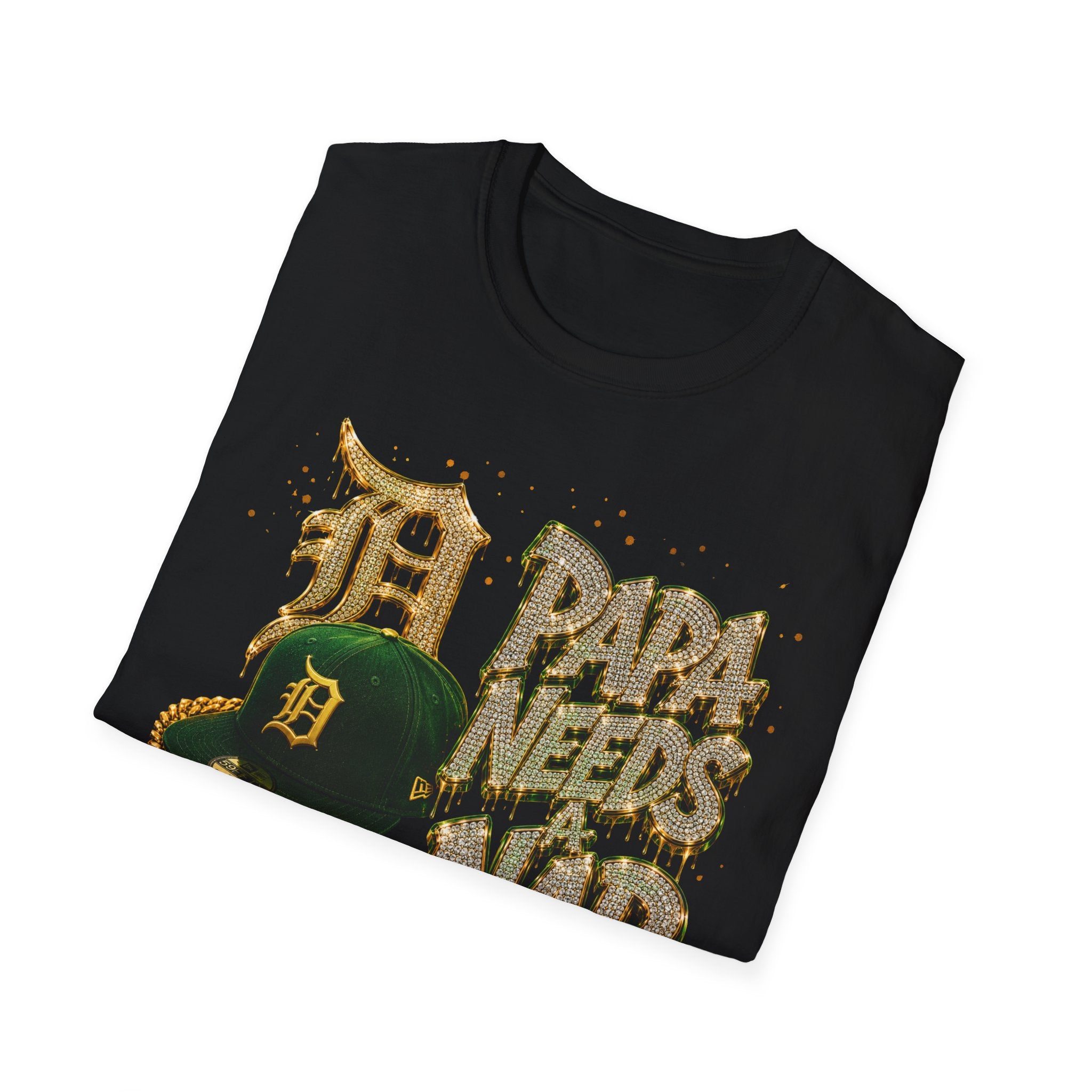 Papa Needs A Nap T-Shirt – Vintage Detroit D Hat Graphic Tee for Dads