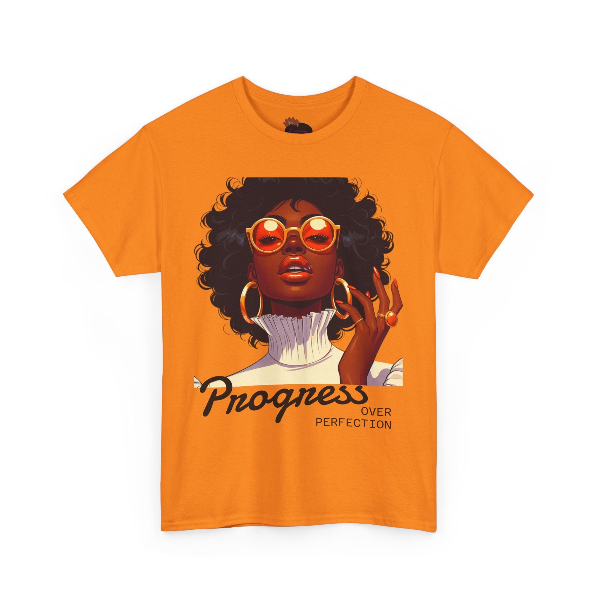 Progress Over Perfection Heavy Cotton Tee - Empowering Fashion for Everyday Confidence