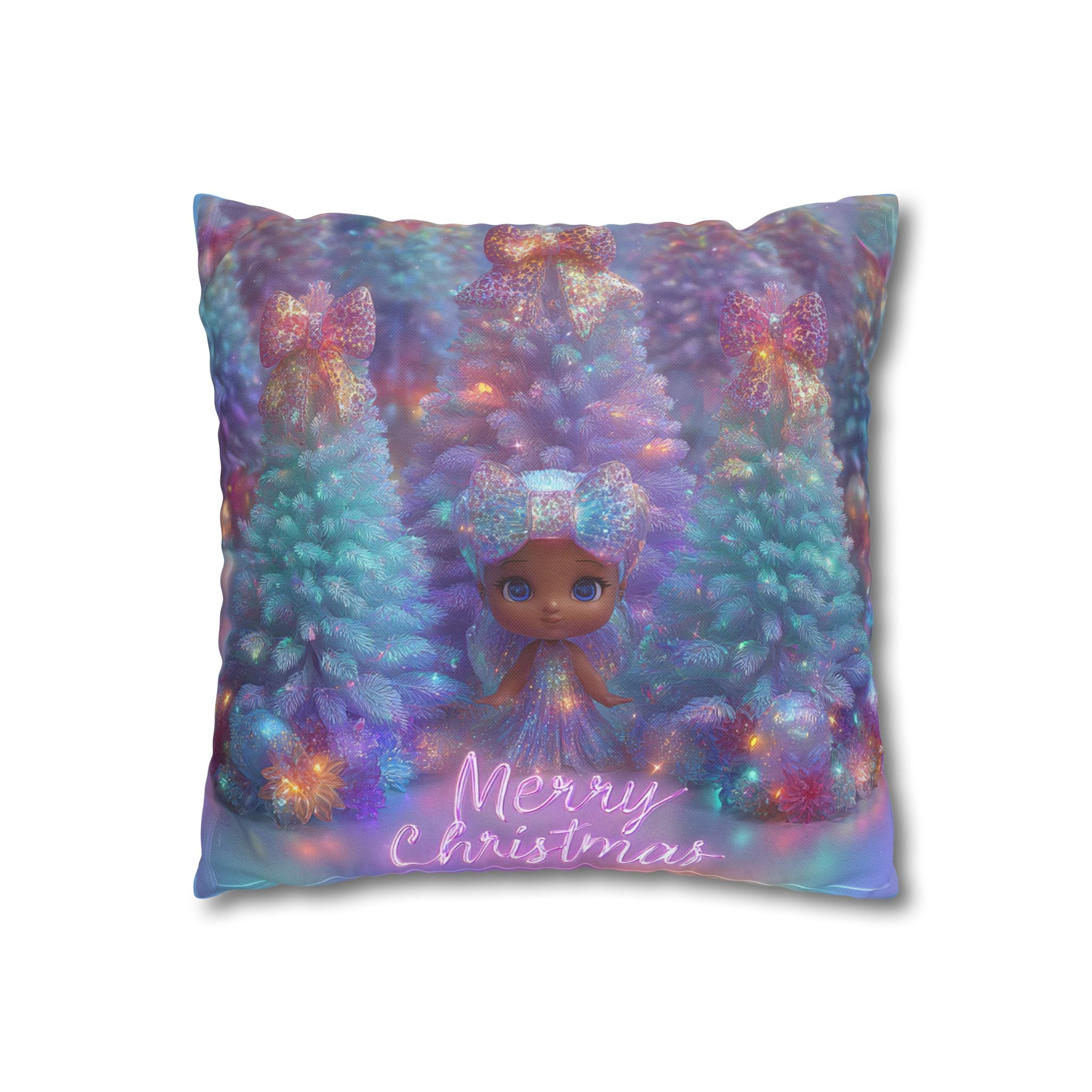 Merry Christmas Decorative Pillowcase, Cozy Holiday Decor, Personalized Gift, Kids Room, Winter Home Accent, Festive Throw Pillow