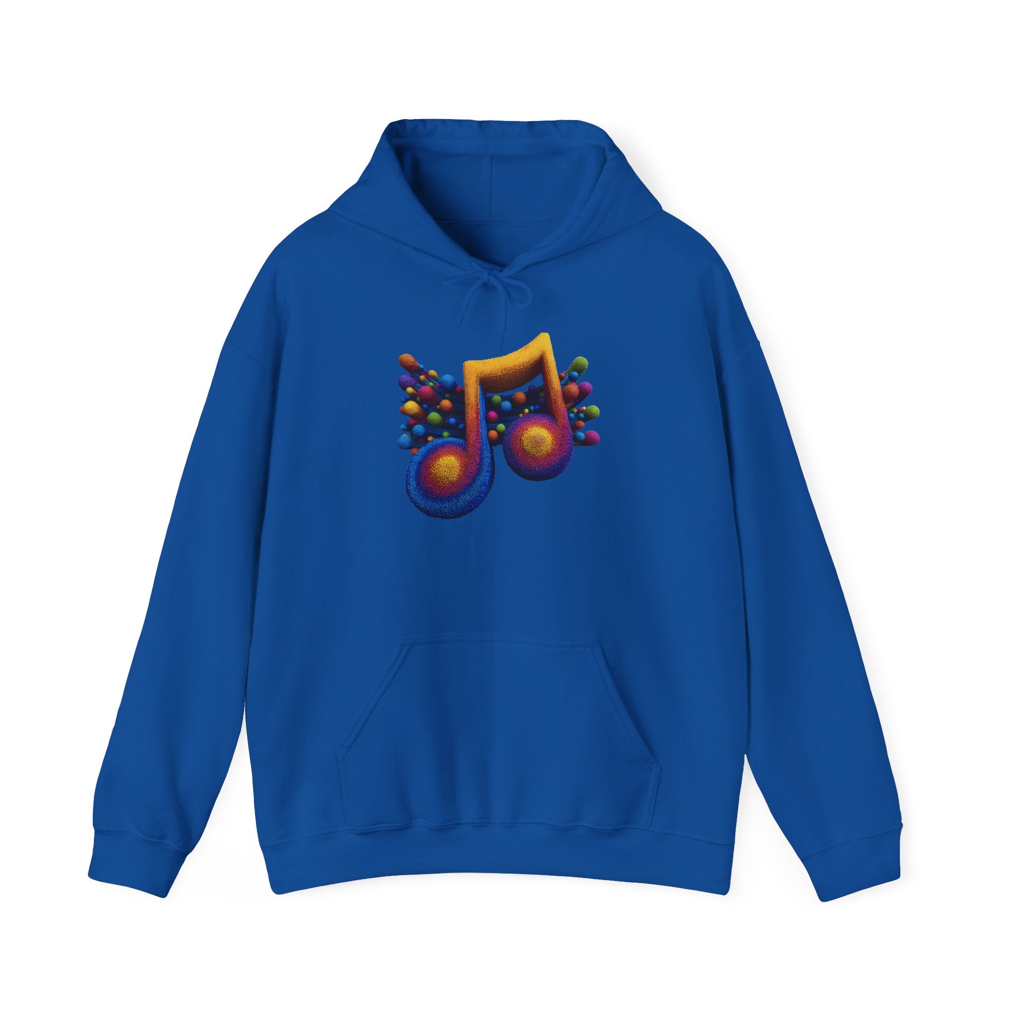Music Notes Hoodie — Colorful Retro Musical Emoji Sweatshirt