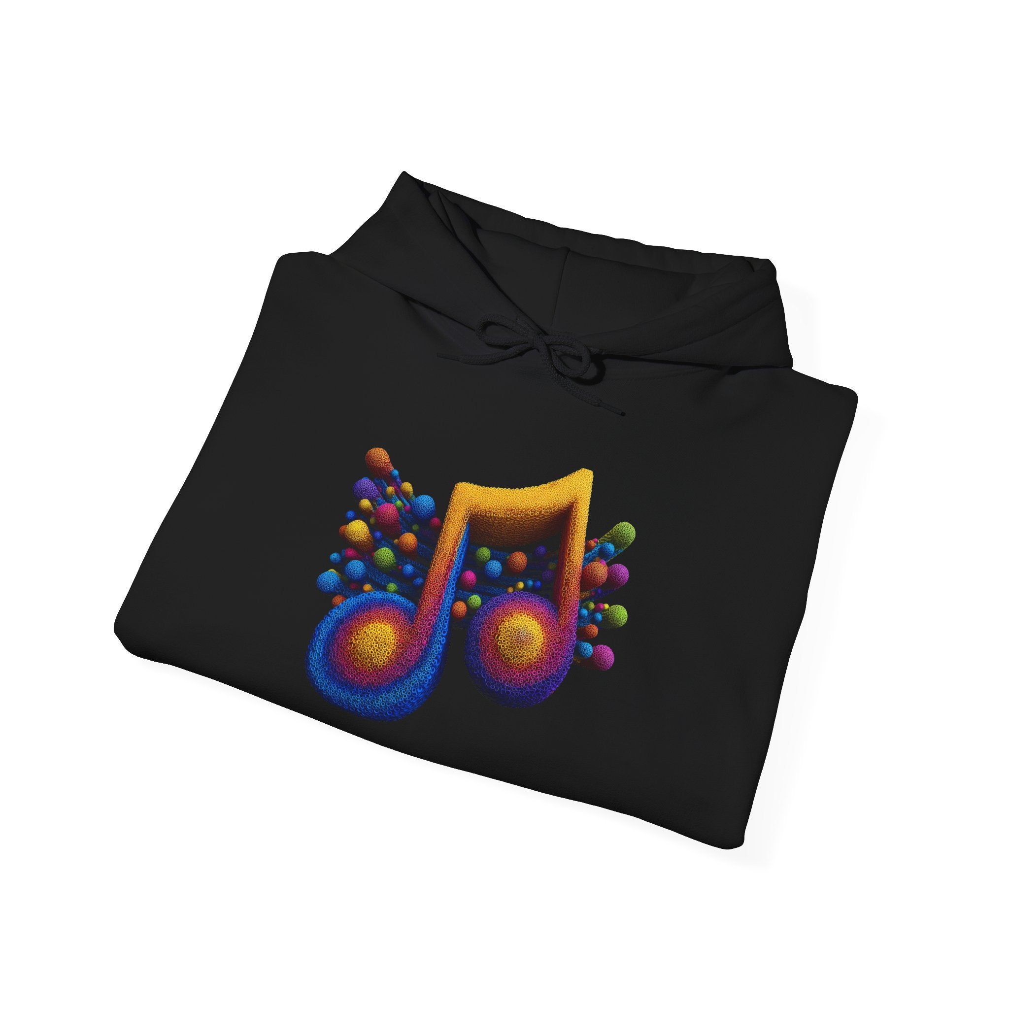 Music Notes Hoodie — Colorful Retro Musical Emoji Sweatshirt