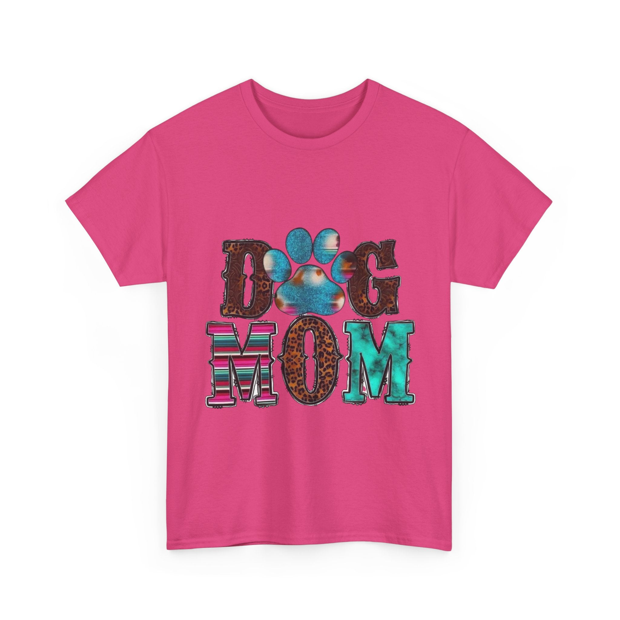 Dog Mom Heavy Cotton Tee, Pet Lover Gift, Dog Owner Apparel, Fun Animal Shirt, Cute Casual Wear, Perfect for Dog Lovers