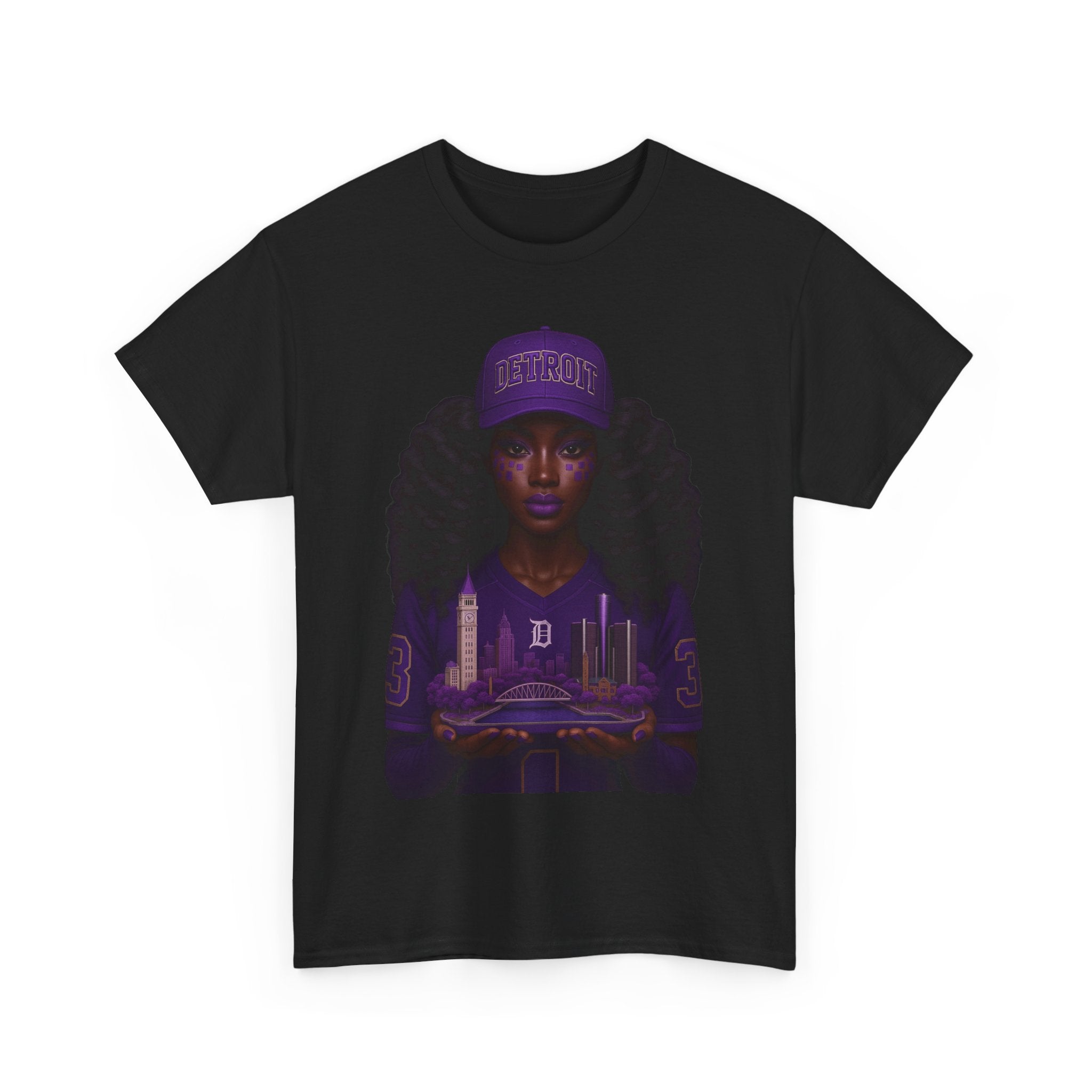 Purple Urban Culture Unisex Tee, Black Girl Magic Shirt, Empowerment T-Shirt, Hip Hop Fashion Top, Streetwear Outfit