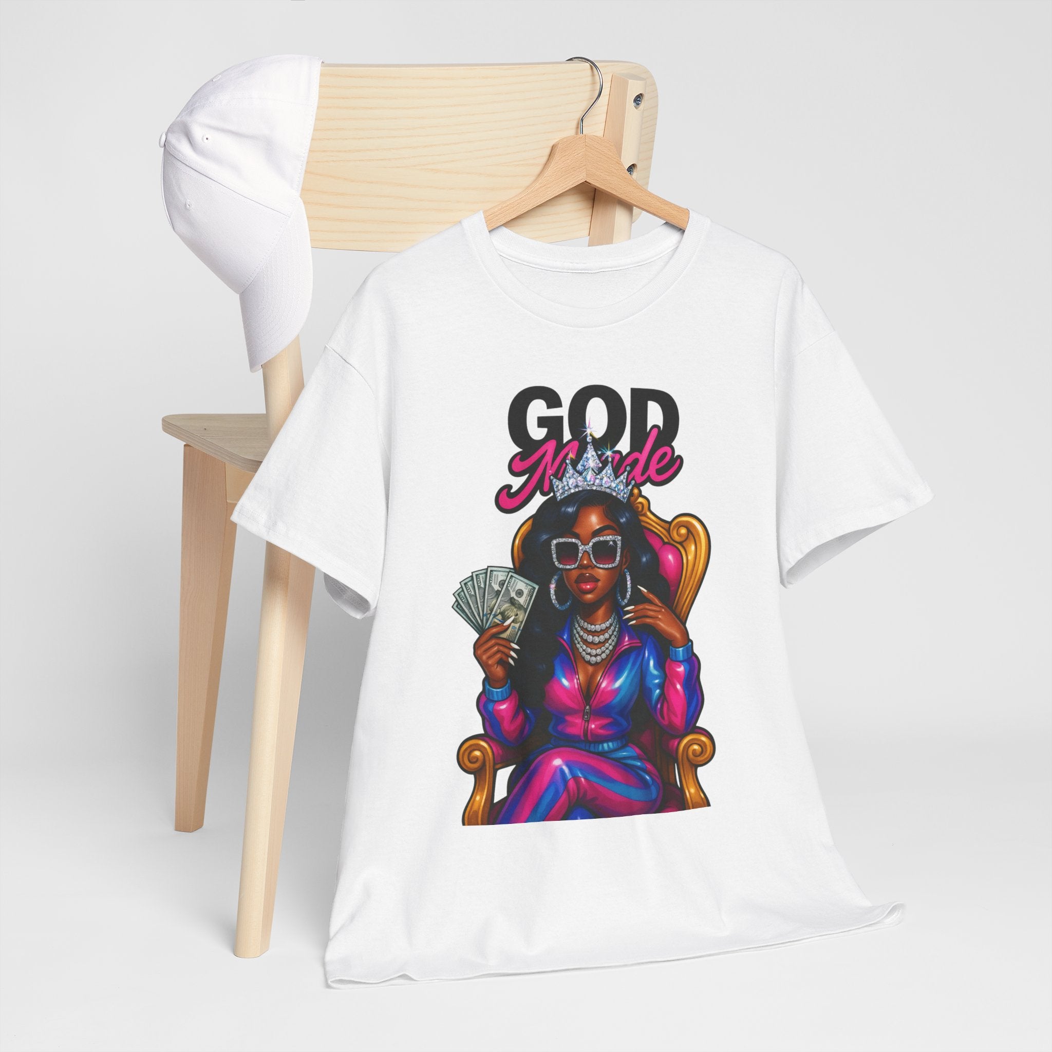 God Made Us Unisex Heavy Cotton Tee - Bold & Vibrant Graphic Tee for Confident Style