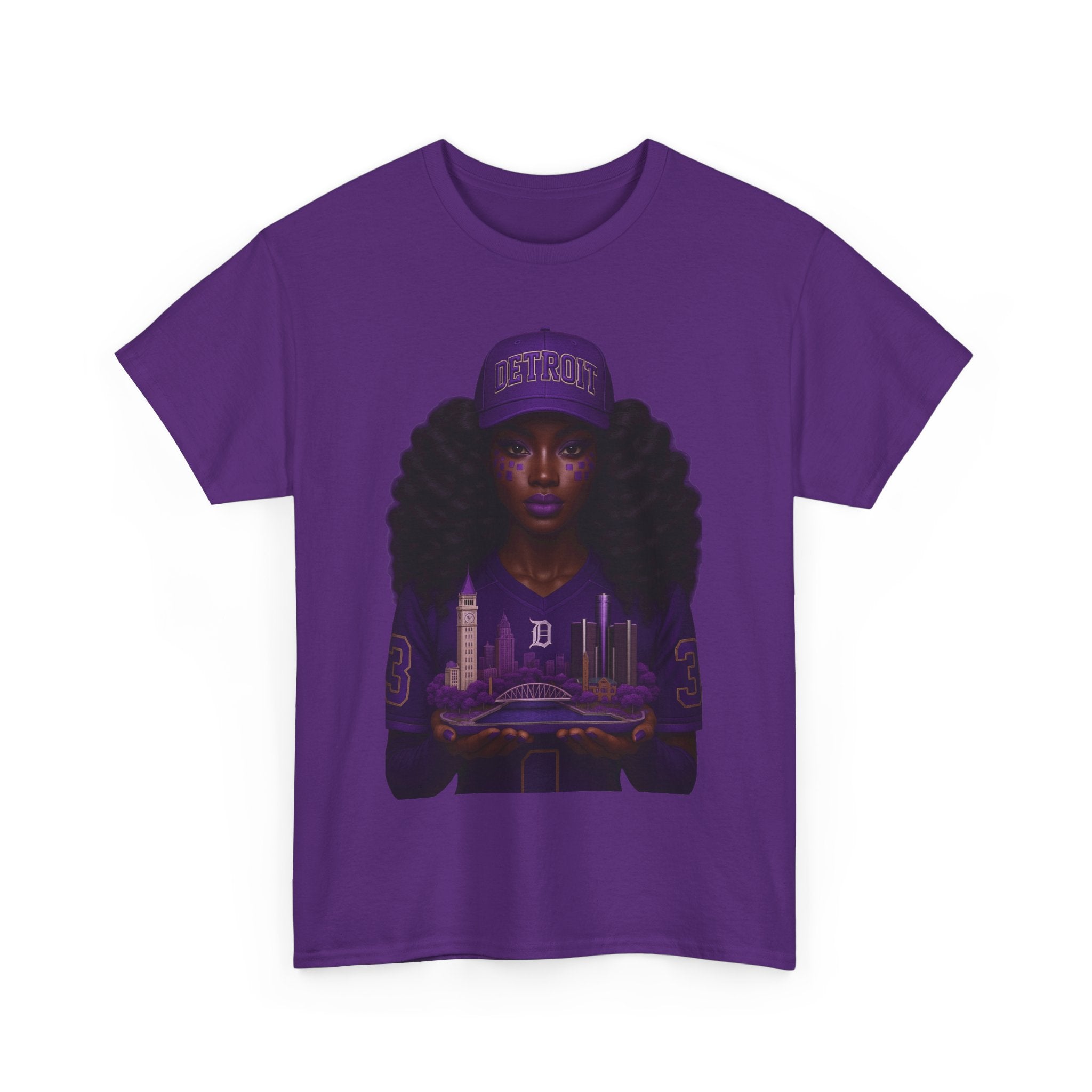 Purple Urban Culture Unisex Tee, Black Girl Magic Shirt, Empowerment T-Shirt, Hip Hop Fashion Top, Streetwear Outfit