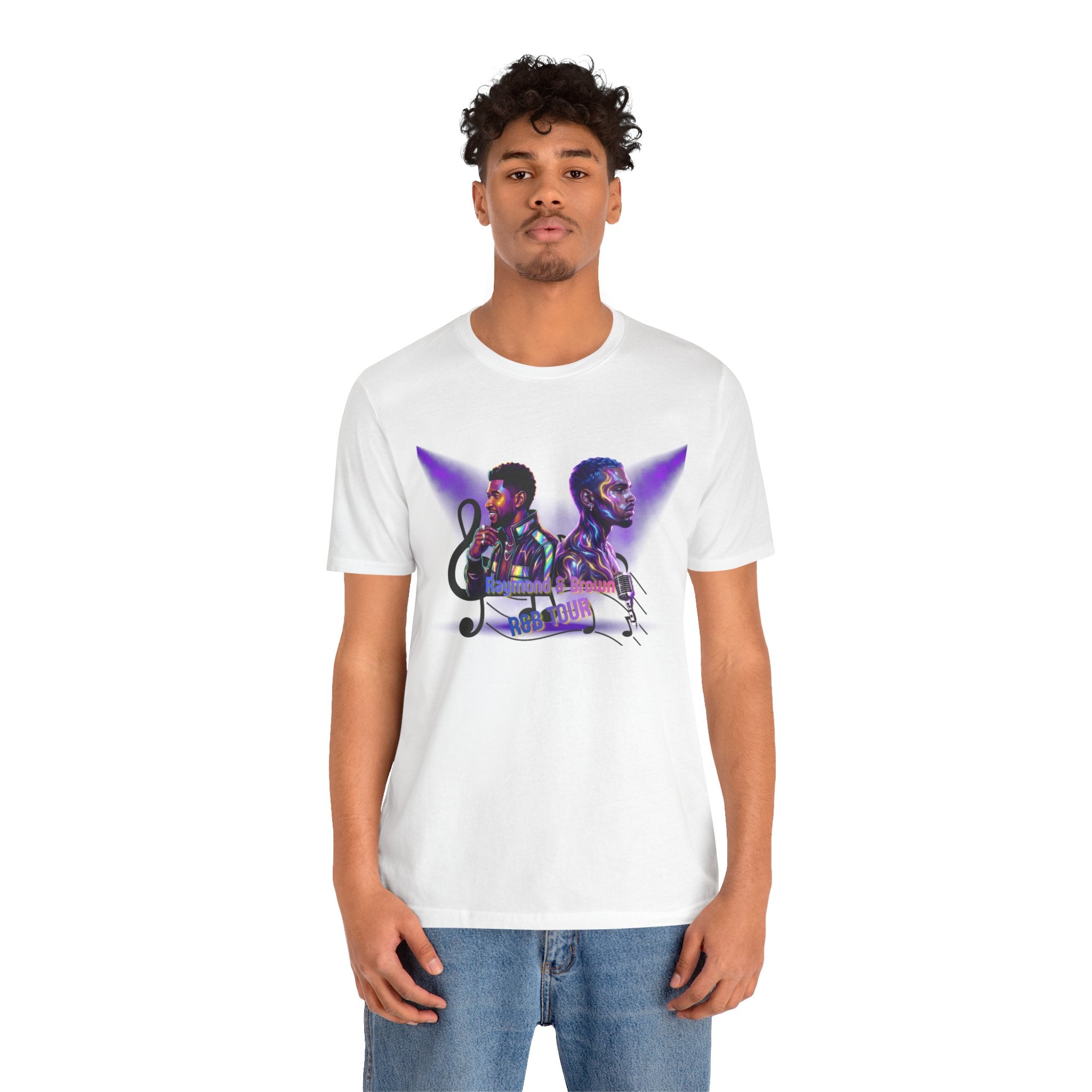 R & B Tour Music Duo Portrait T-Shirt — 'No Limit' Retro Neon Soul Tee