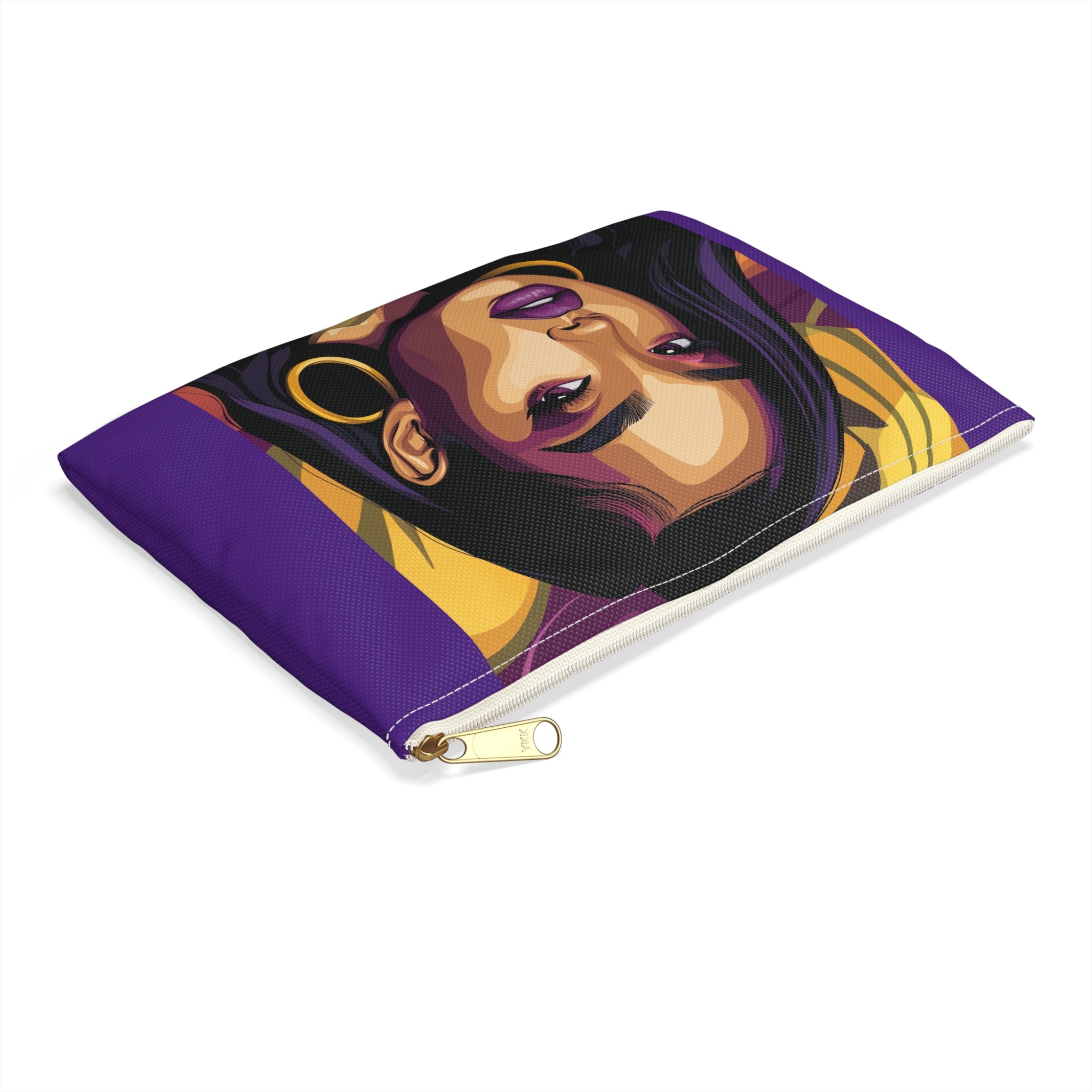 Beauty Chic Graphic Accessory Pouch - Bold Portrait Design