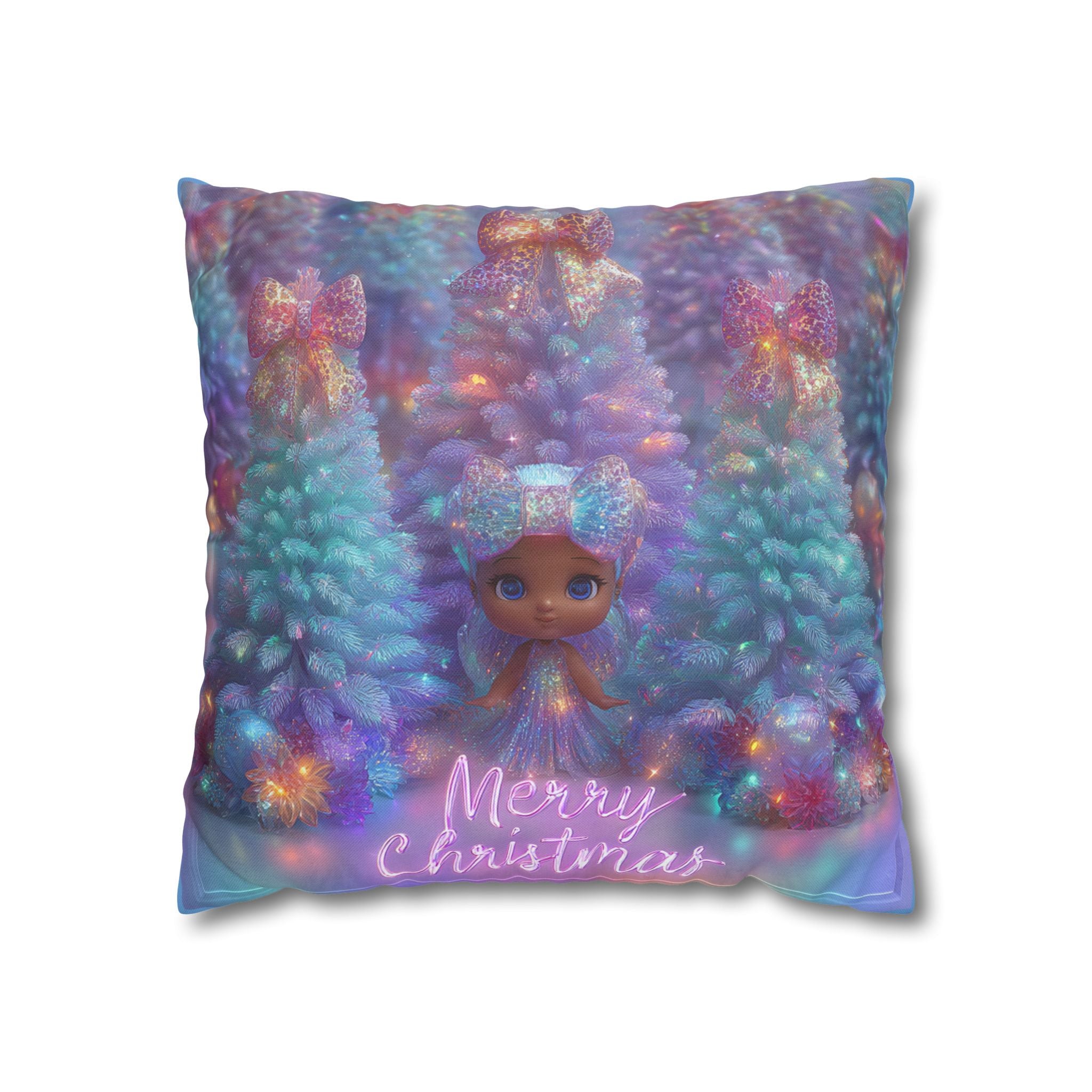 Merry Christmas Decorative Pillowcase, Cozy Holiday Decor, Personalized Gift, Kids Room, Winter Home Accent, Festive Throw Pillow