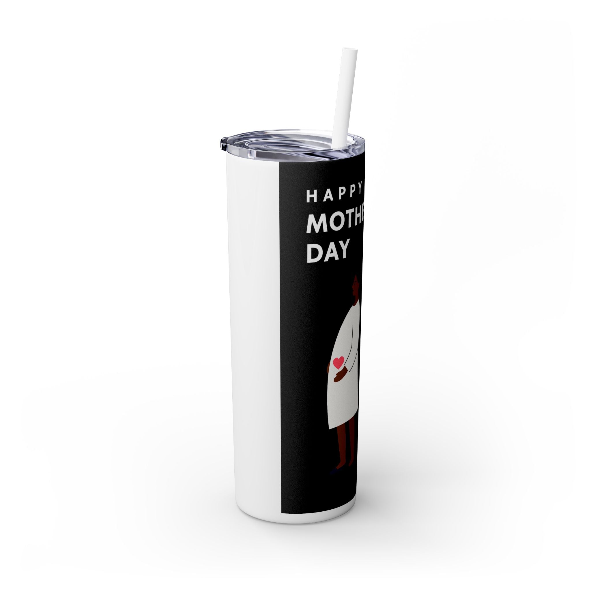 Mother's Day Skinny Tumbler with Straw - 20oz Gift for Moms