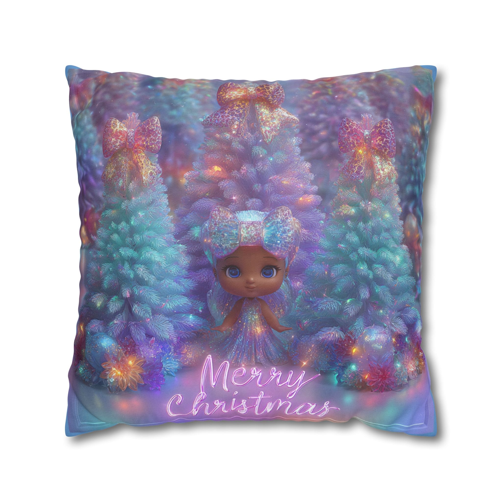 Merry Christmas Decorative Pillowcase, Cozy Holiday Decor, Personalized Gift, Kids Room, Winter Home Accent, Festive Throw Pillow