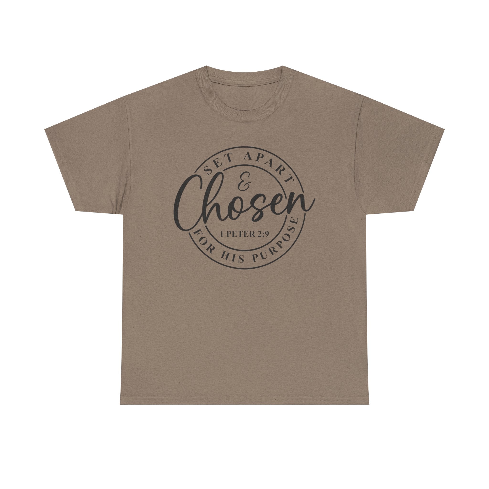 Set Apart & Chosen Unisex Heavy Cotton Tee, Faith-Based T-Shirt, Christian Apparel, Inspirational Gift, Religious Shirt, Meaningful Message