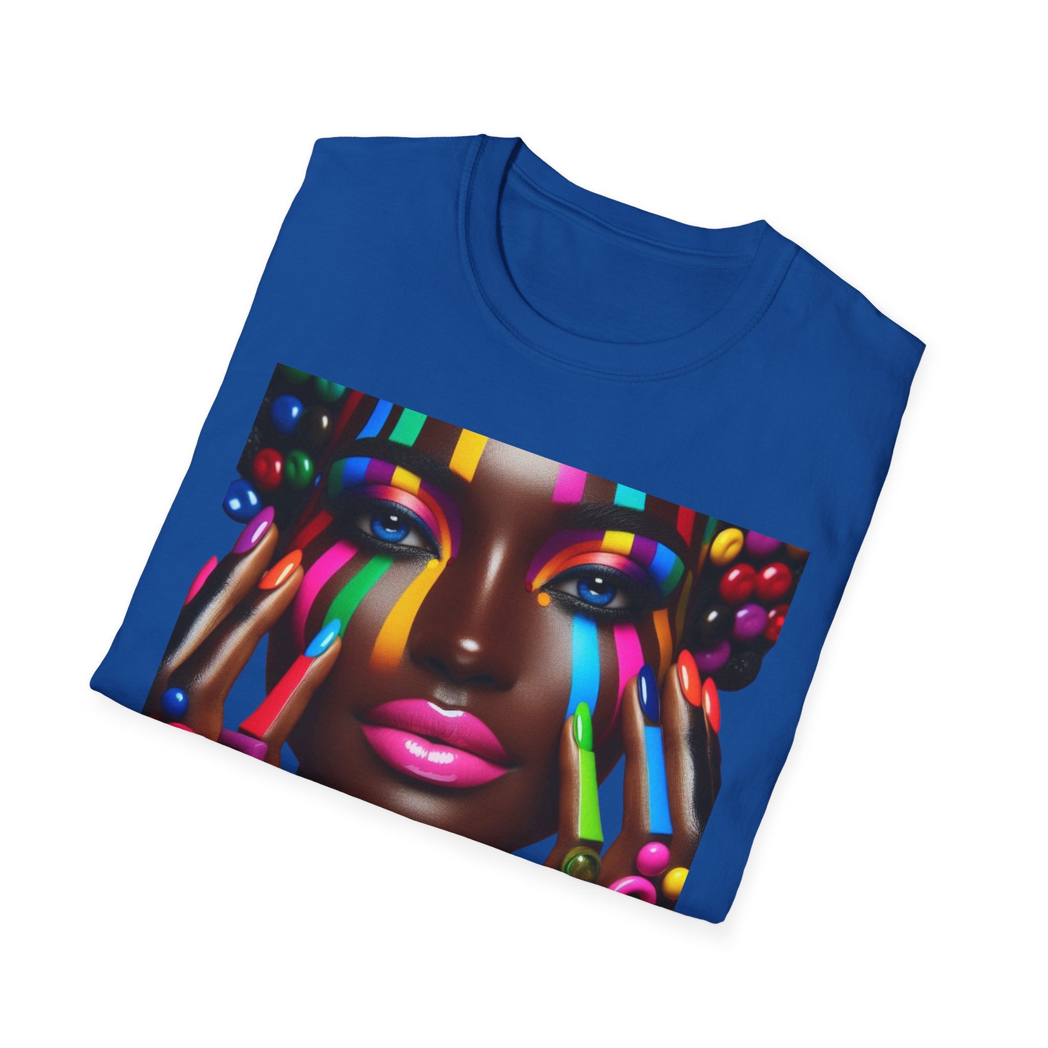 Colorful Pop-Art Afro Portrait T-Shirt
