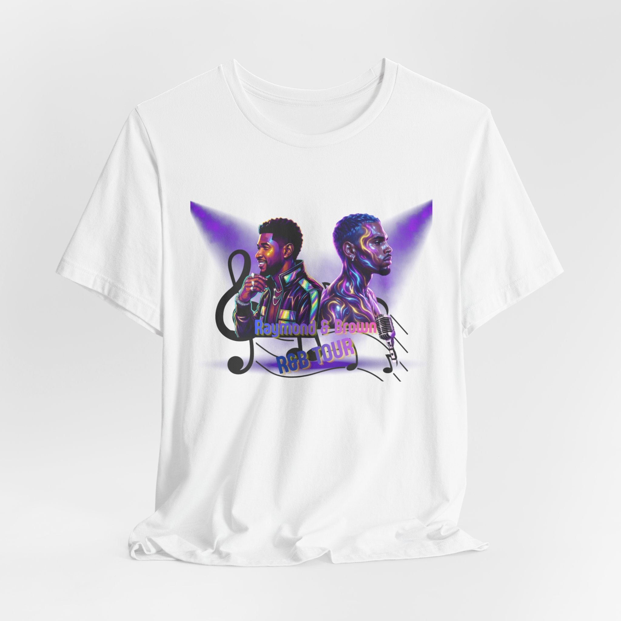 R & B Tour Music Duo Portrait T-Shirt — 'No Limit' Retro Neon Soul Tee