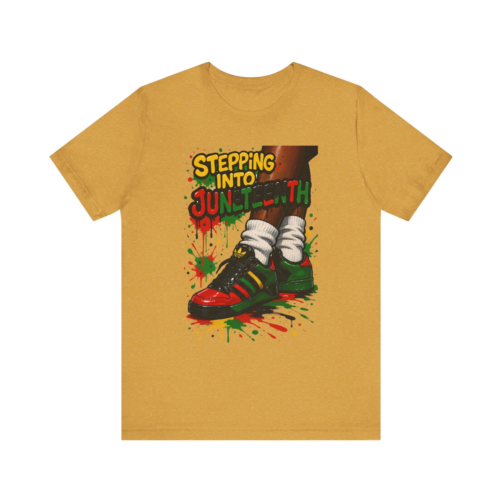 Out Stepping Into Juneteenth Unisex Jersey Tee, Retro Shirt, Celebrate Freedom, Black History, Juneteenth Apparel, Gift for Activists