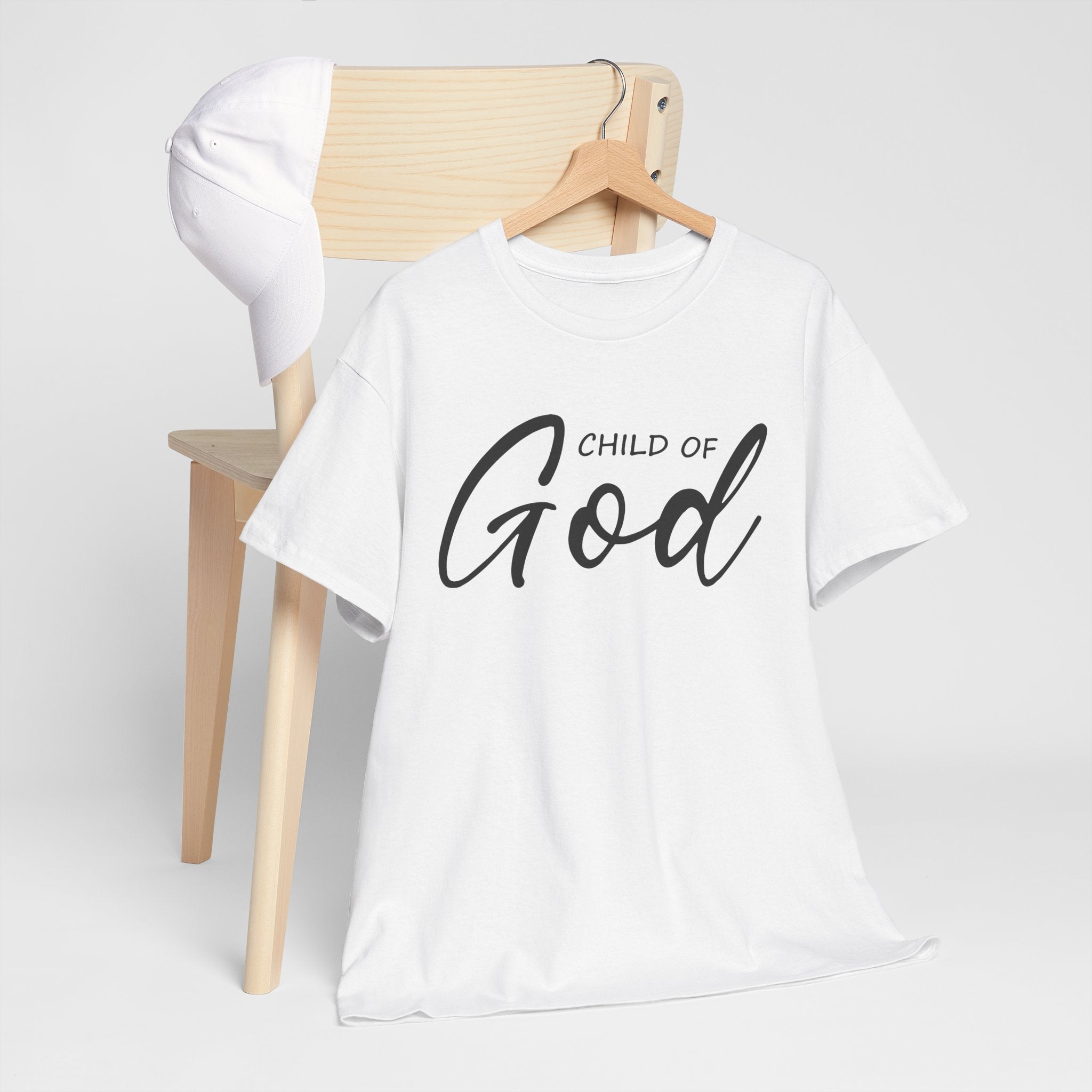 Child of God Unisex Heavy Cotton Tee - Faith T-Shirt, Spiritual Gift, Church Events, Casual Wear, Everyday Comfort