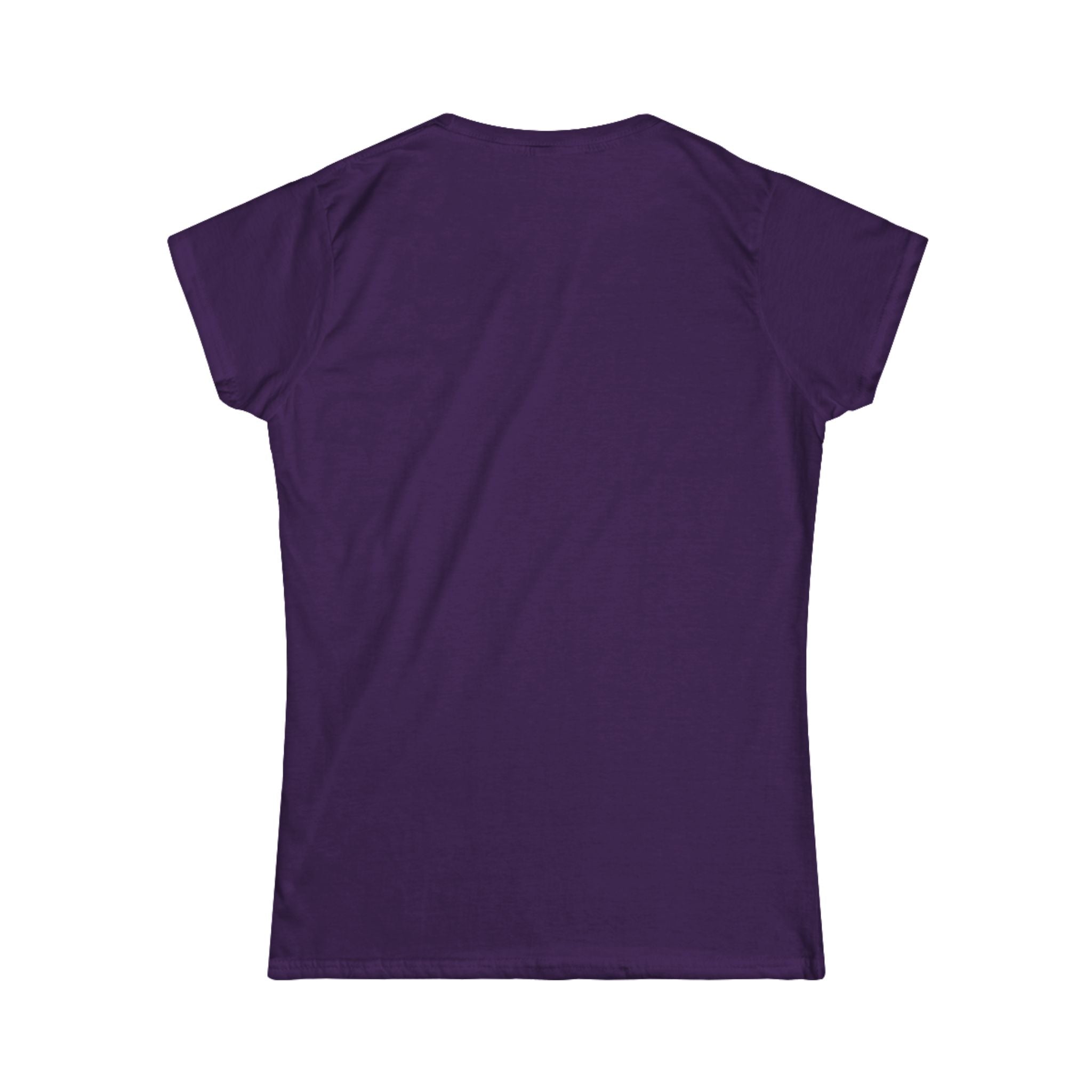 Women Softstyle Tee - Purple Floral Beauty Design for Everyday Wear