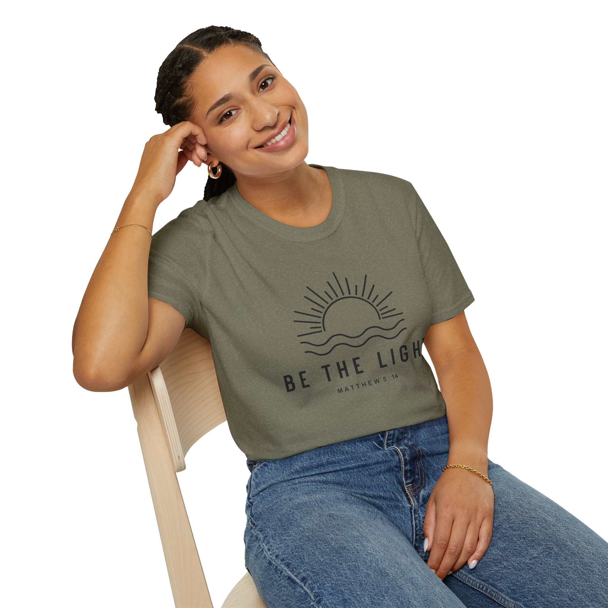 Be The Light Unisex T-Shirt - Inspirational Christian Apparel, Faith-Based Gift, Summer Wear, Positive Vibes, Matthew 5:14
