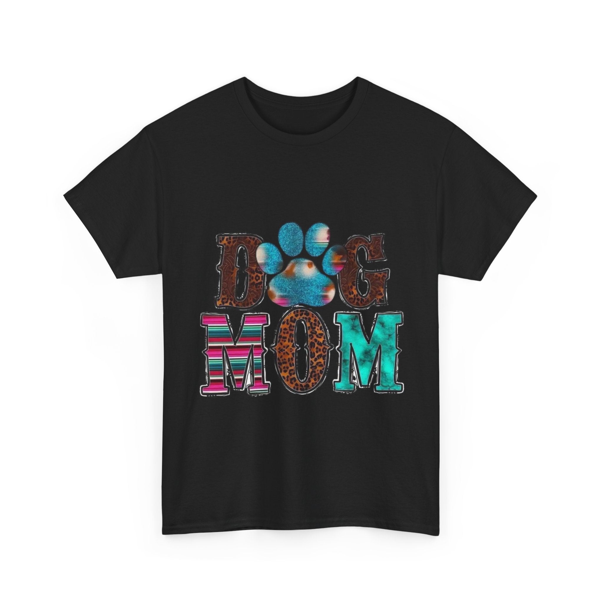 Dog Mom Heavy Cotton Tee, Pet Lover Gift, Dog Owner Apparel, Fun Animal Shirt, Cute Casual Wear, Perfect for Dog Lovers