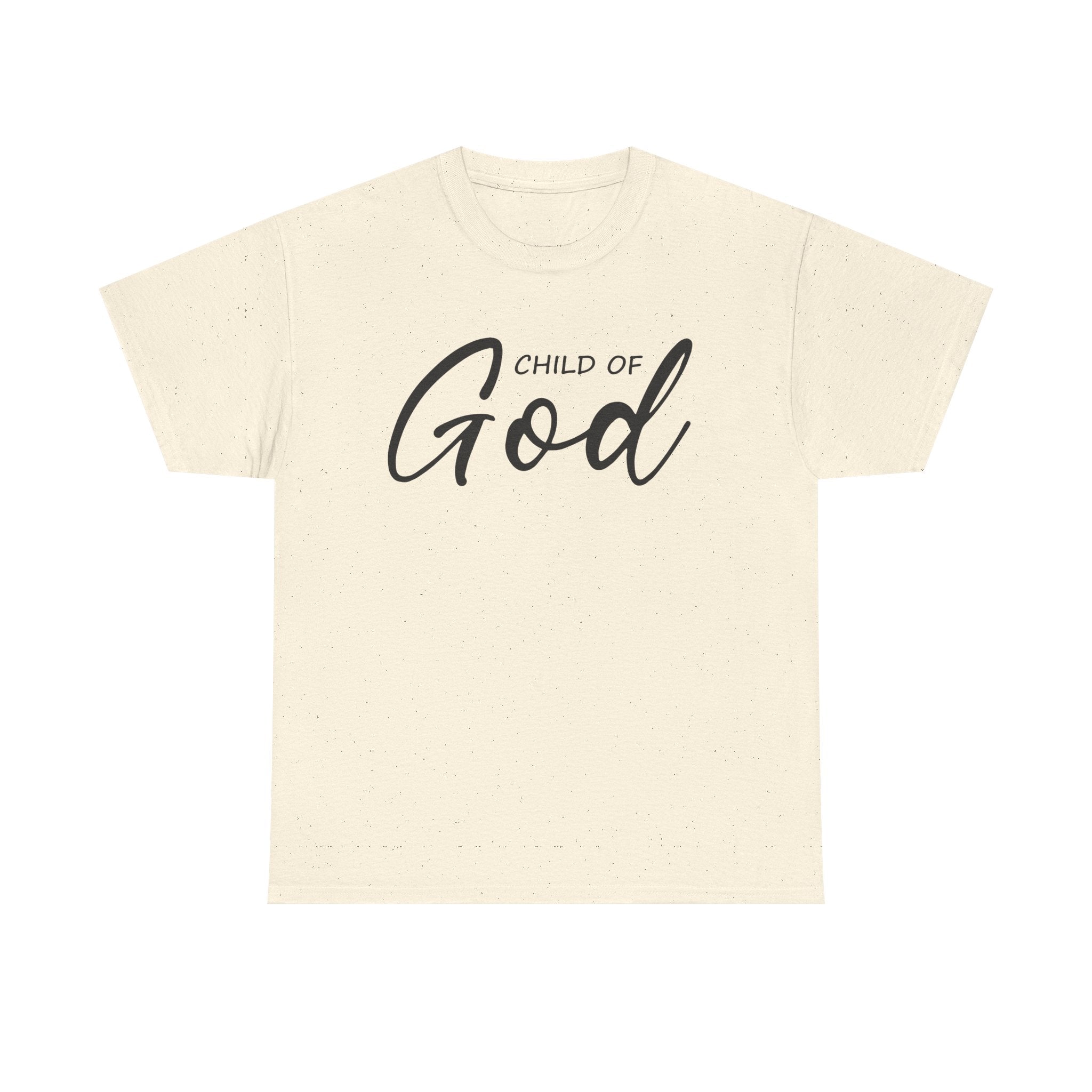 Child of God Unisex Heavy Cotton Tee - Faith T-Shirt, Spiritual Gift, Church Events, Casual Wear, Everyday Comfort