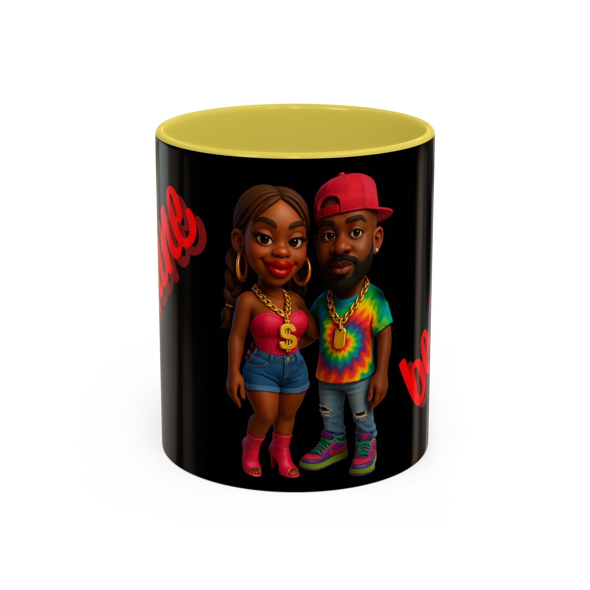 Colorful Be Mine Mug - Fun Couple Design, Perfect Gift for Love and Friendship