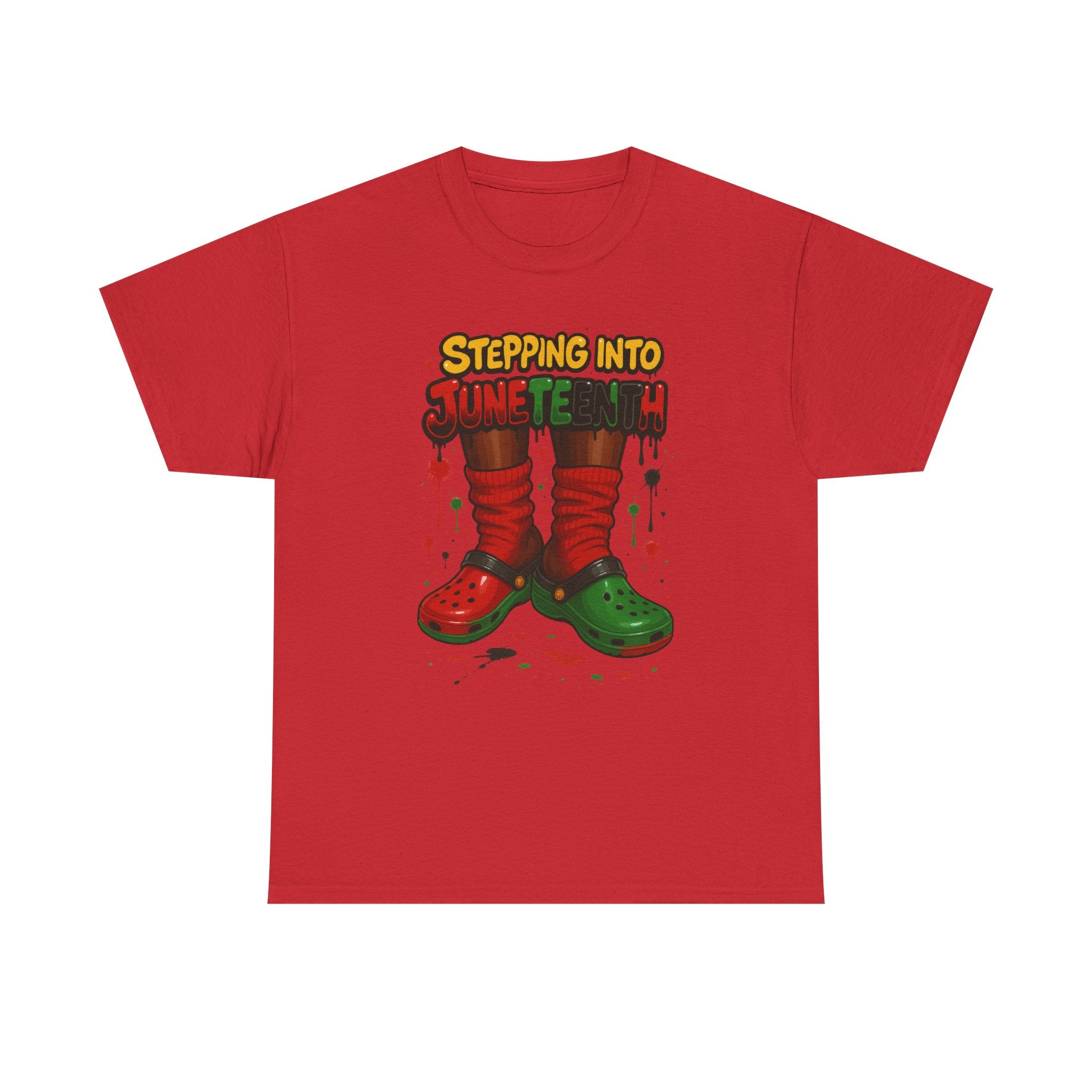 Stepping into the Holiday Spirit Tee - Fun Unisex Cotton T-Shirt, Christmas Gift, Holiday Apparel, Festive Wear, Casual Top, Unique Design