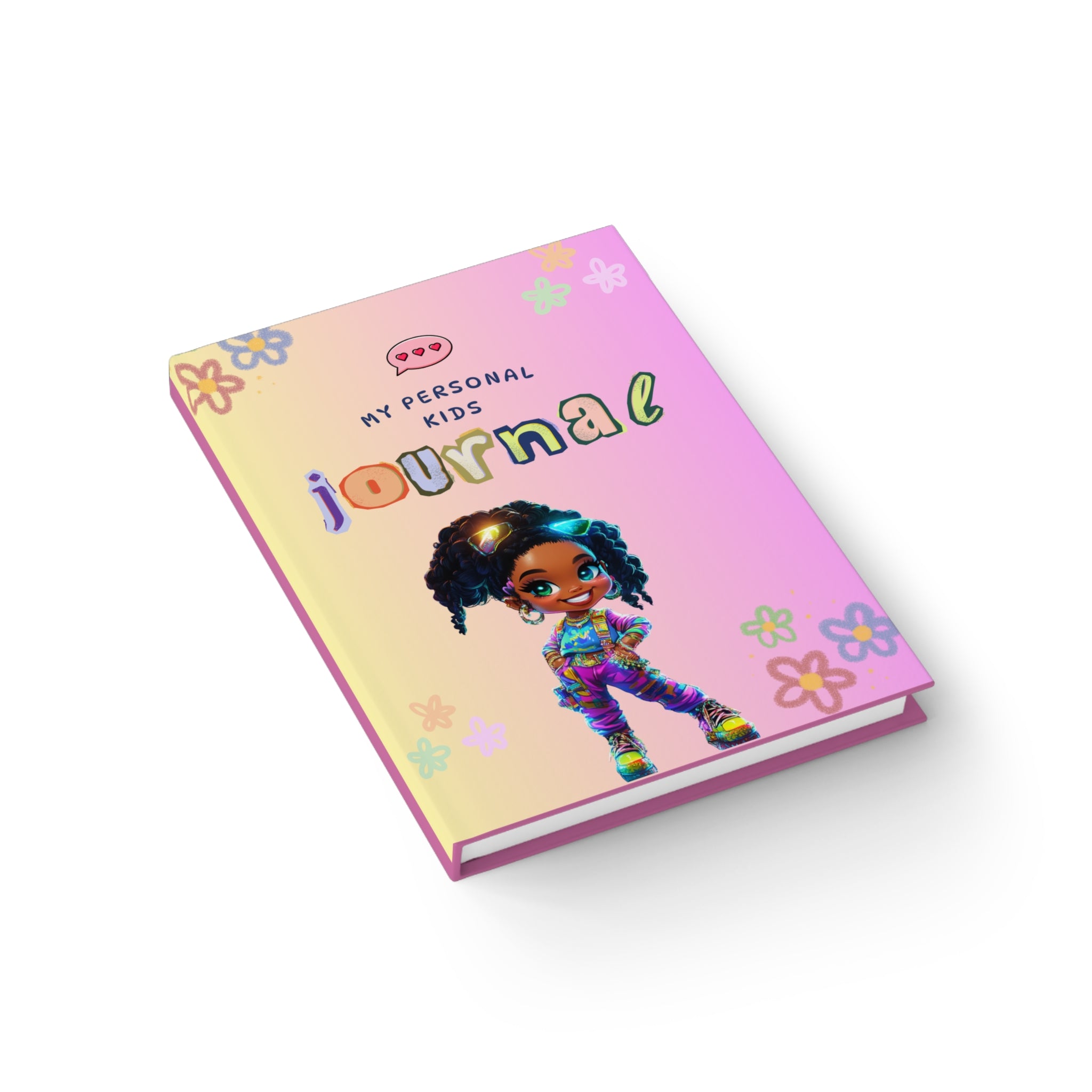 Colorful Kids Journal - My Personal Journal for Creativity, Diary for Girls, Flower Notebook, Gift for Kids, Writing Journal