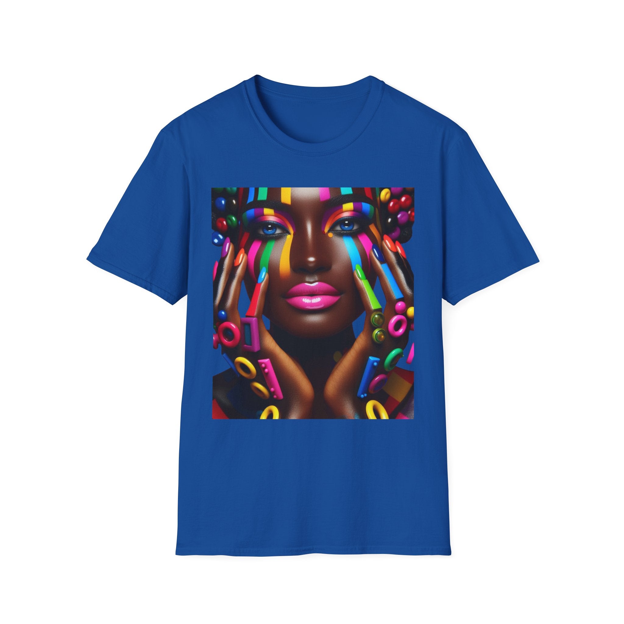 Colorful Pop-Art Afro Portrait T-Shirt