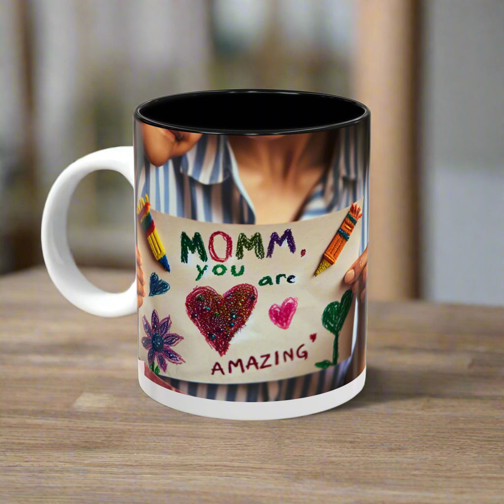Mommy Appreciation Accent Coffee Mug - Heartfelt Gift for Mother's Day
