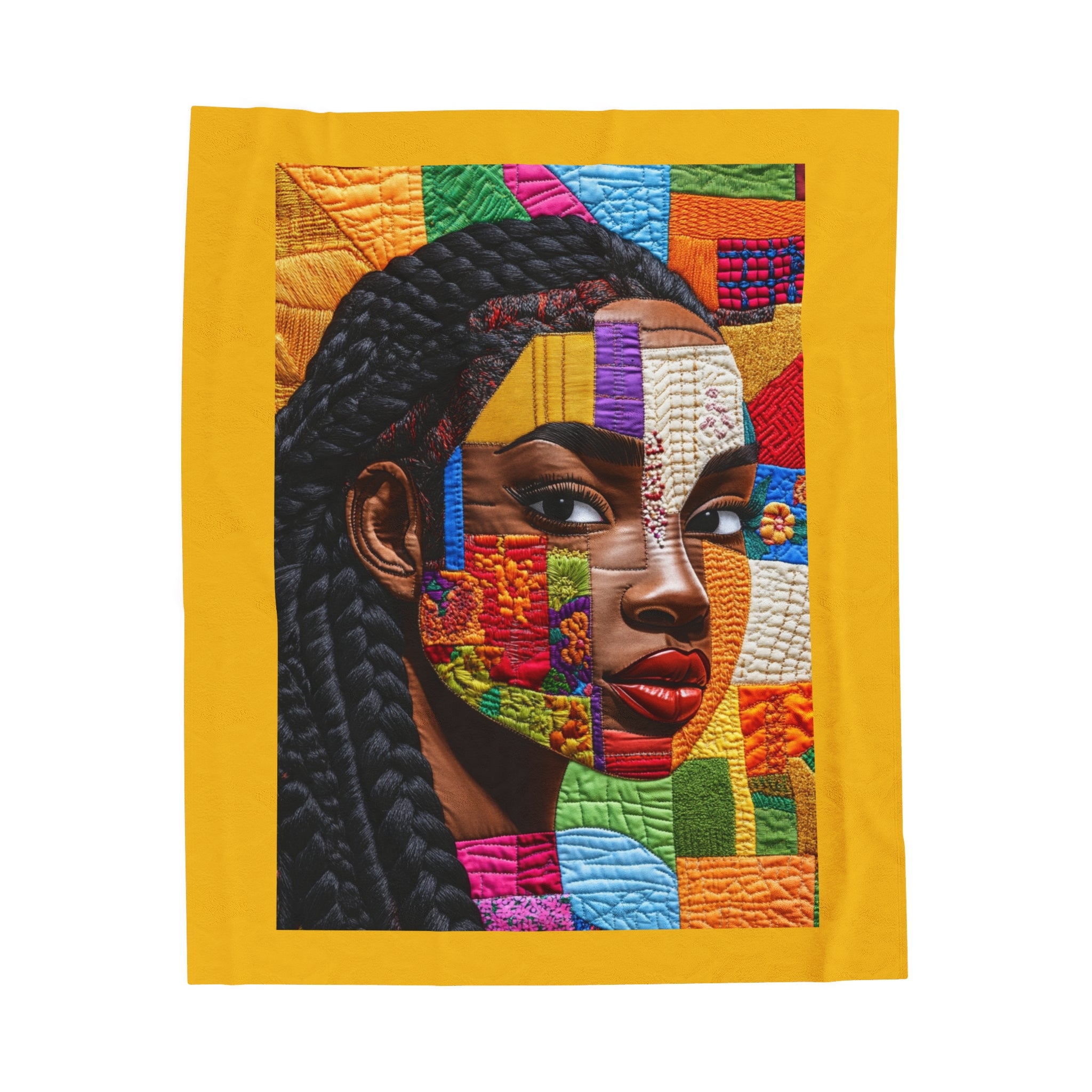 African Floral Plush Blanket