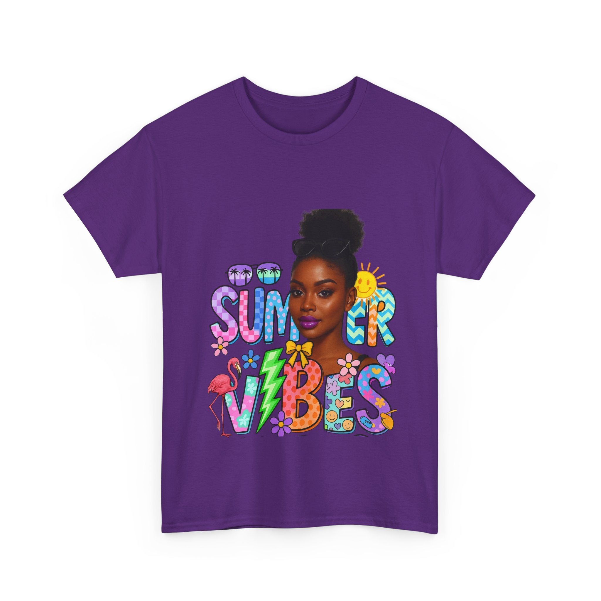 Summer Vibes Unisex Heavy Cotton Tee - Fun and Colorful Graphic Shirt