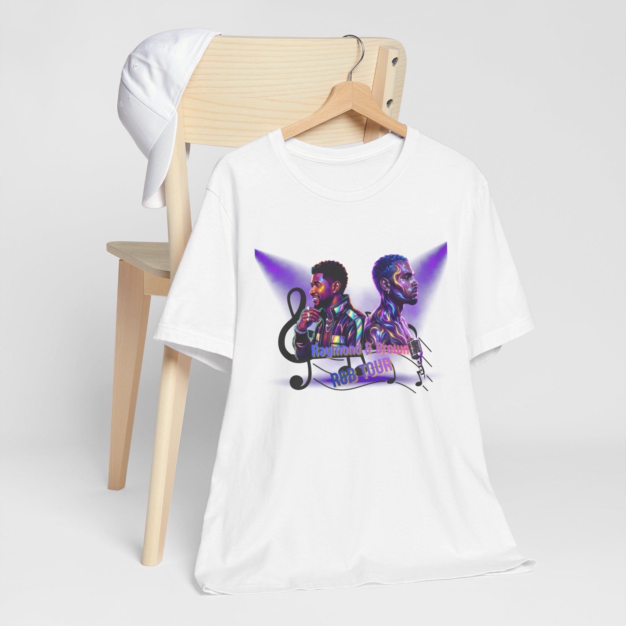 R & B Tour Music Duo Portrait T-Shirt — 'No Limit' Retro Neon Soul Tee