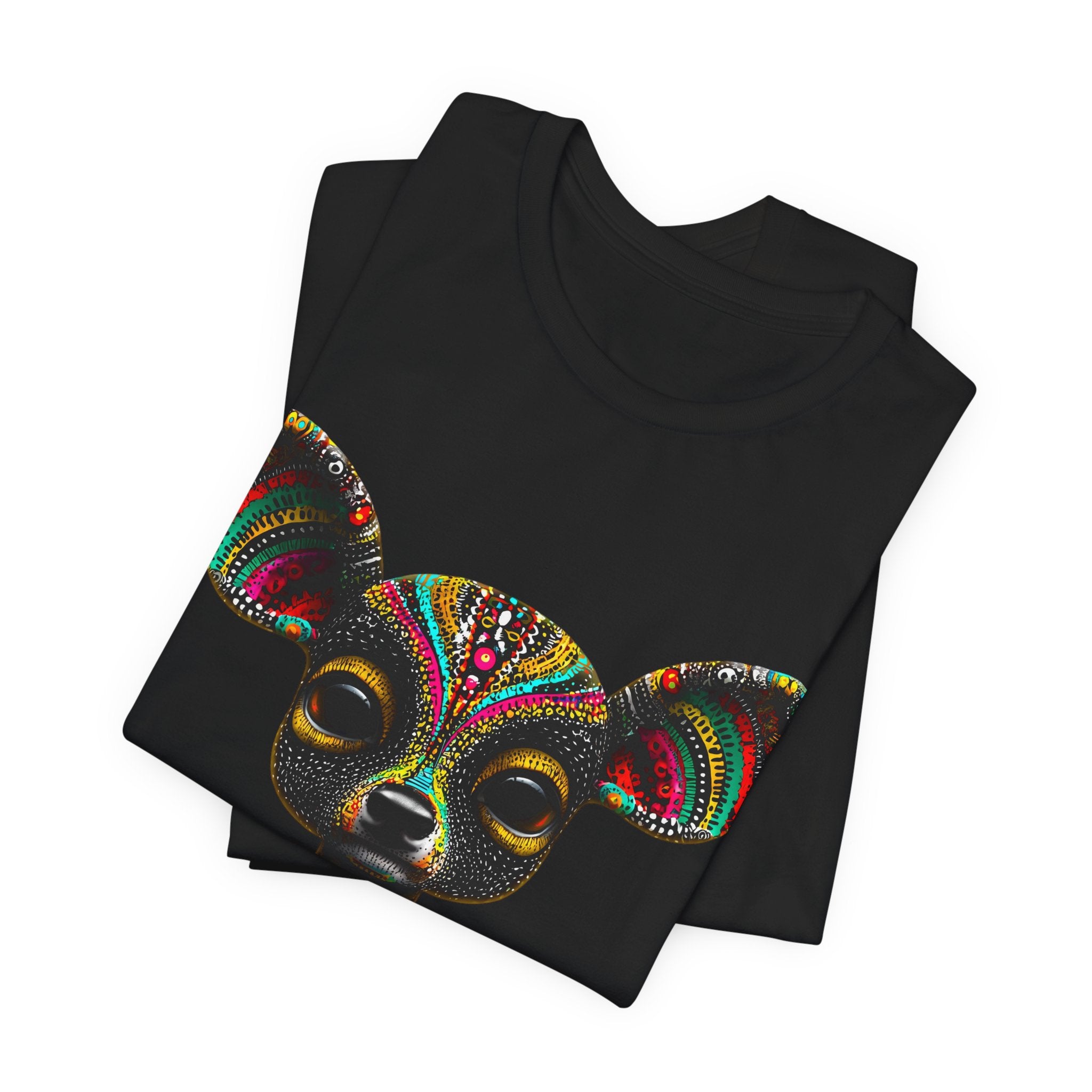 Psychedelic Chihuahua Art Tee — Colorful Tribal Dog Graphic T-Shirt