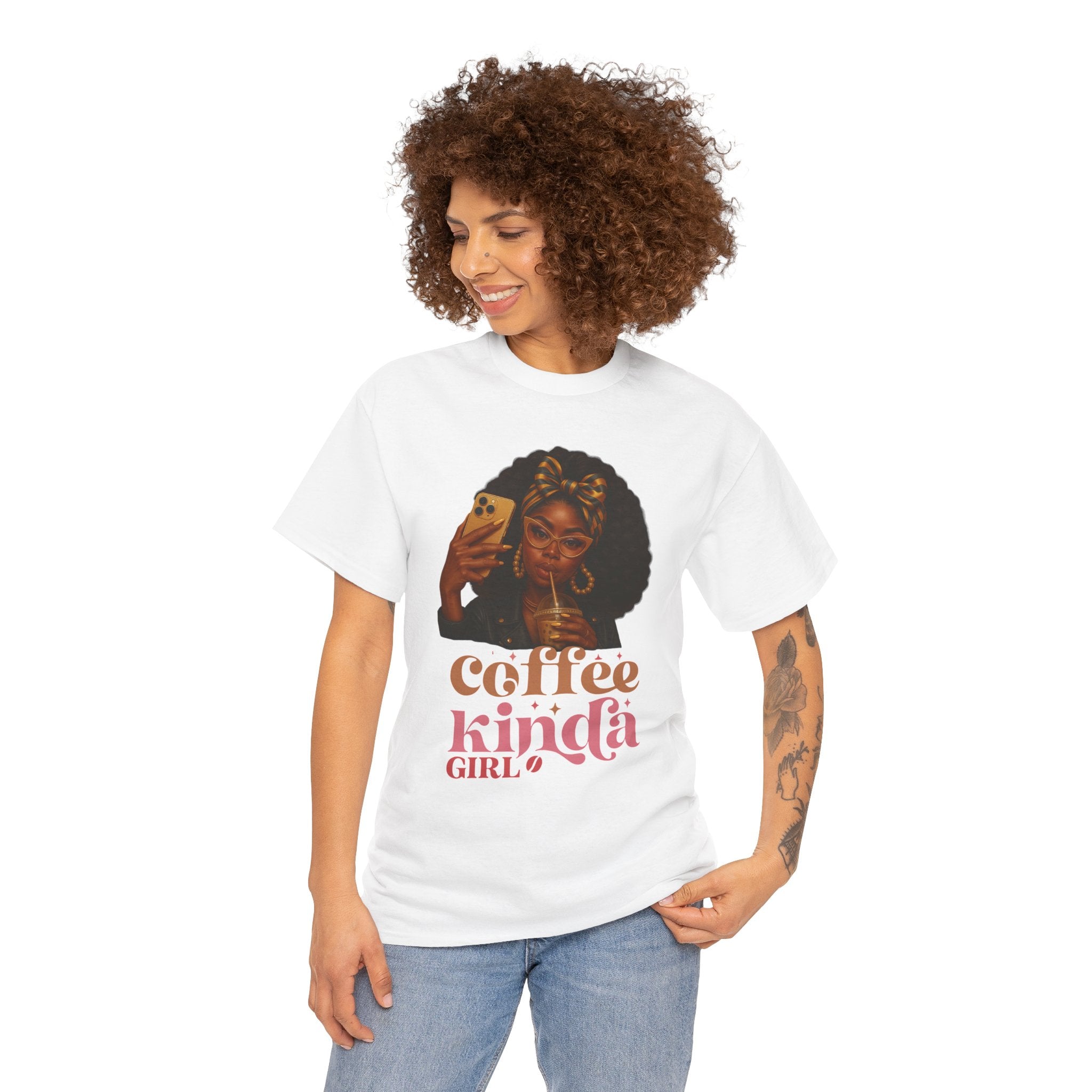 Coffee Kinda Girl Tee – Trendy Cotton T-Shirt for Coffee Lovers