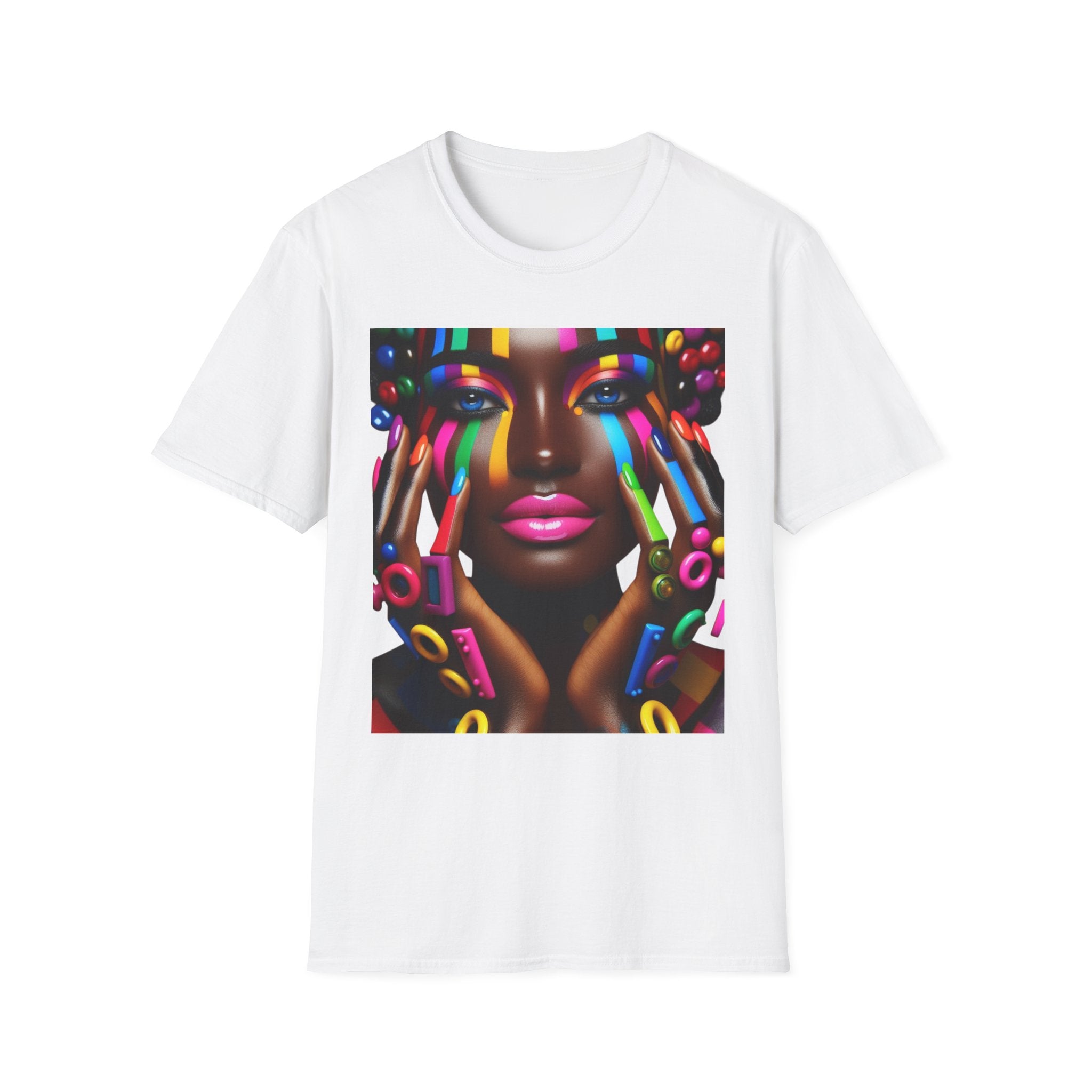 Colorful Pop-Art Afro Portrait T-Shirt