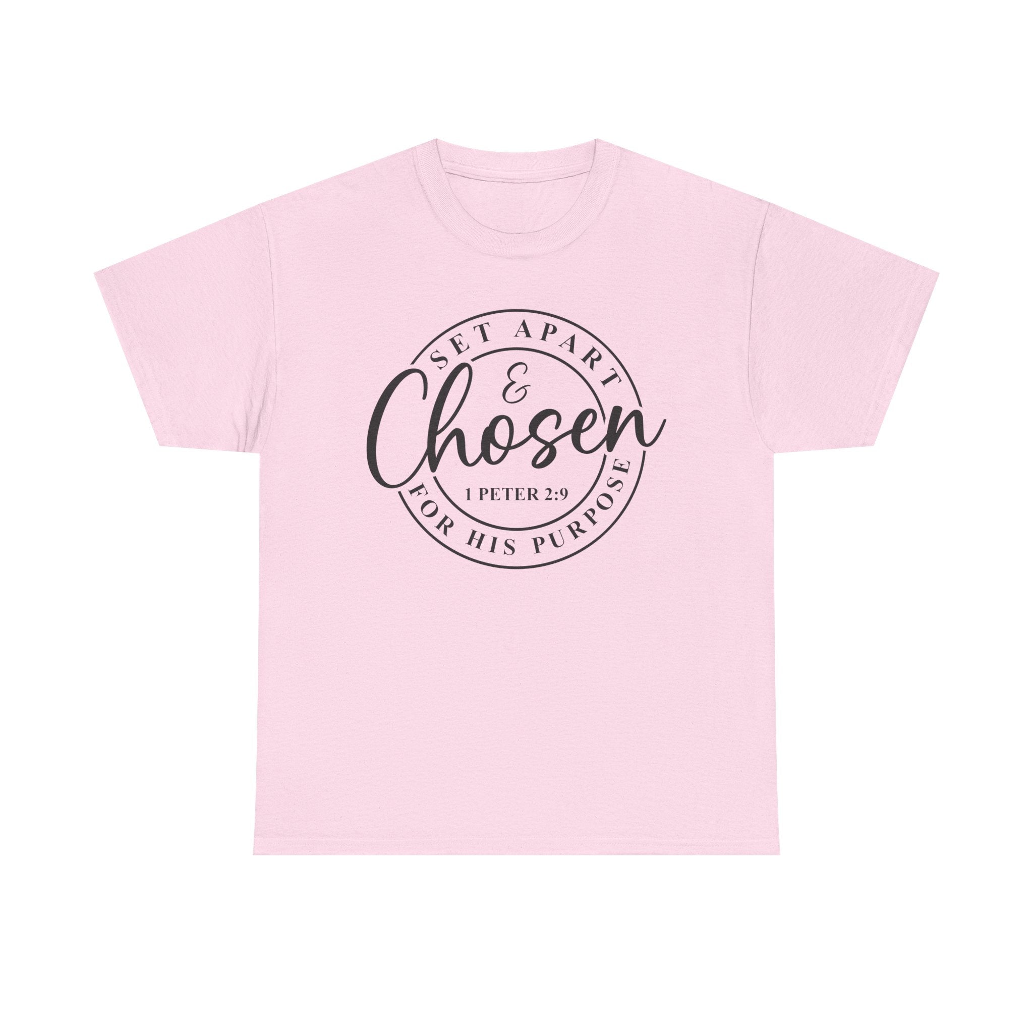 Set Apart & Chosen Unisex Heavy Cotton Tee, Faith-Based T-Shirt, Christian Apparel, Inspirational Gift, Religious Shirt, Meaningful Message