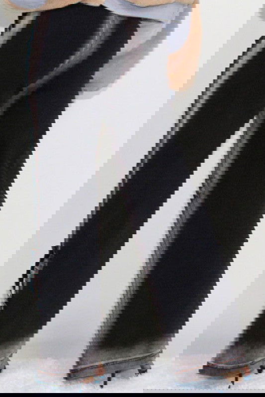 BLACK LINE WASHED CASUAL DENIM JEANS - ShopEbonyMonique