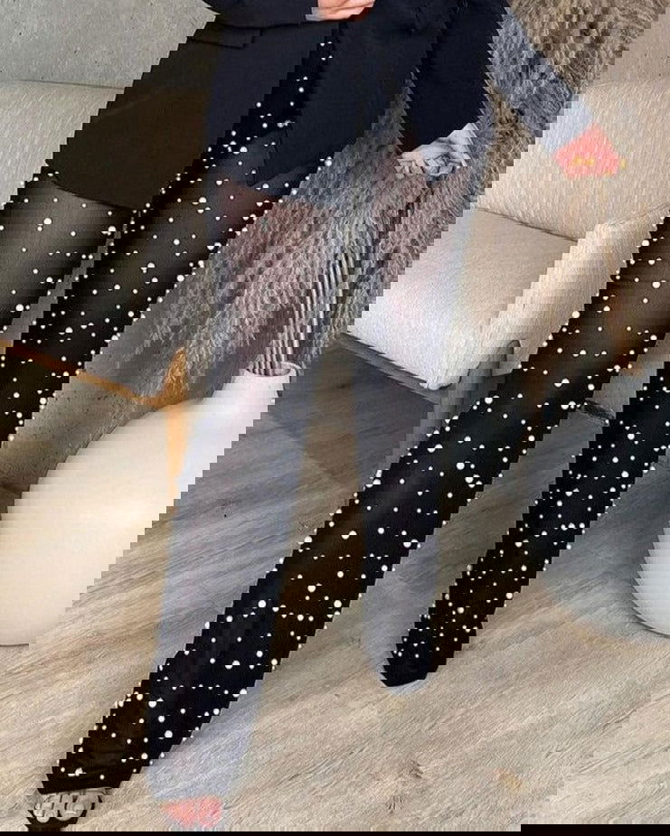 Beading Stitching Flare Legging - ShopEbonyMonique