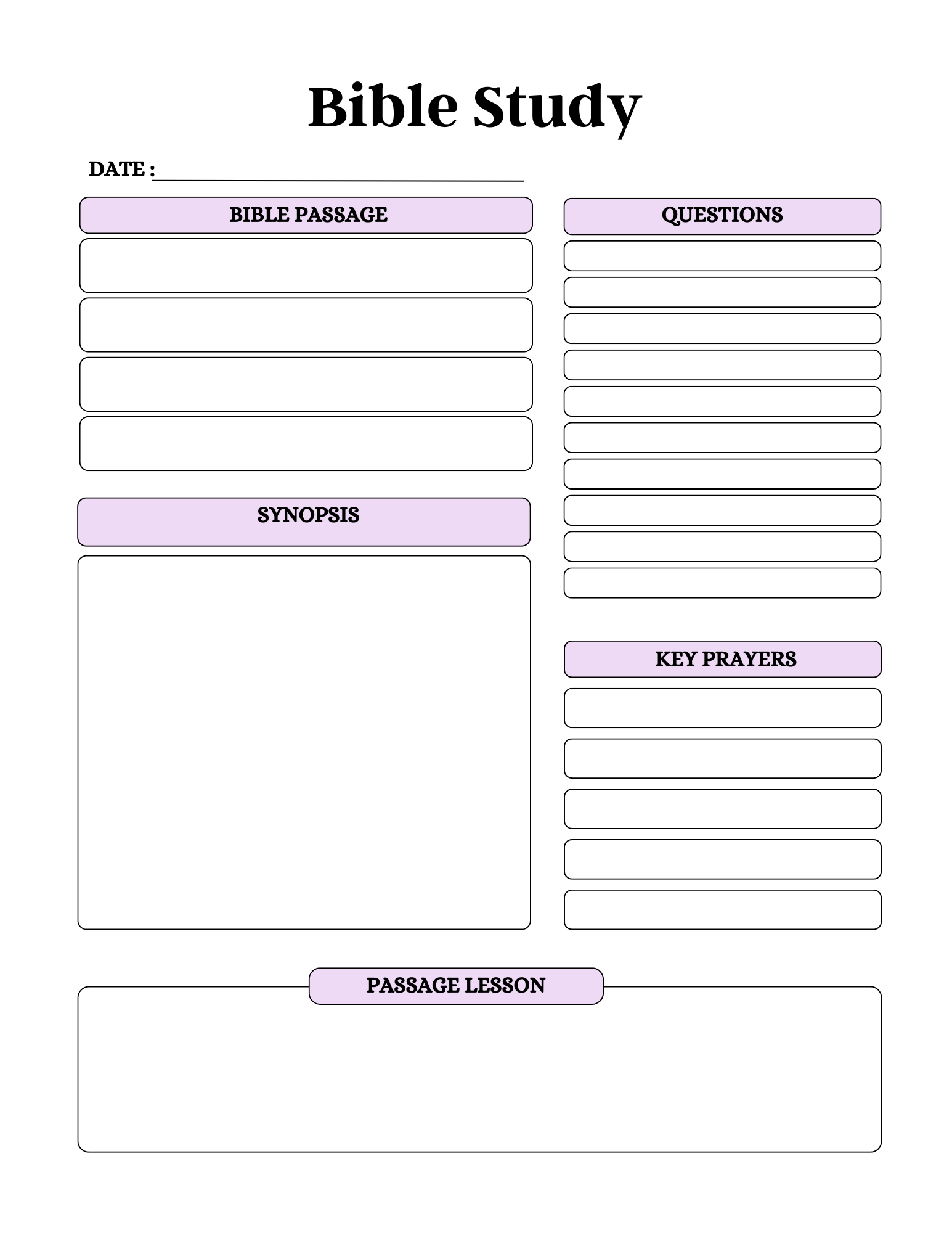 📖 Bible Study, Prayer & Fasting Journal ✨ Digital Download