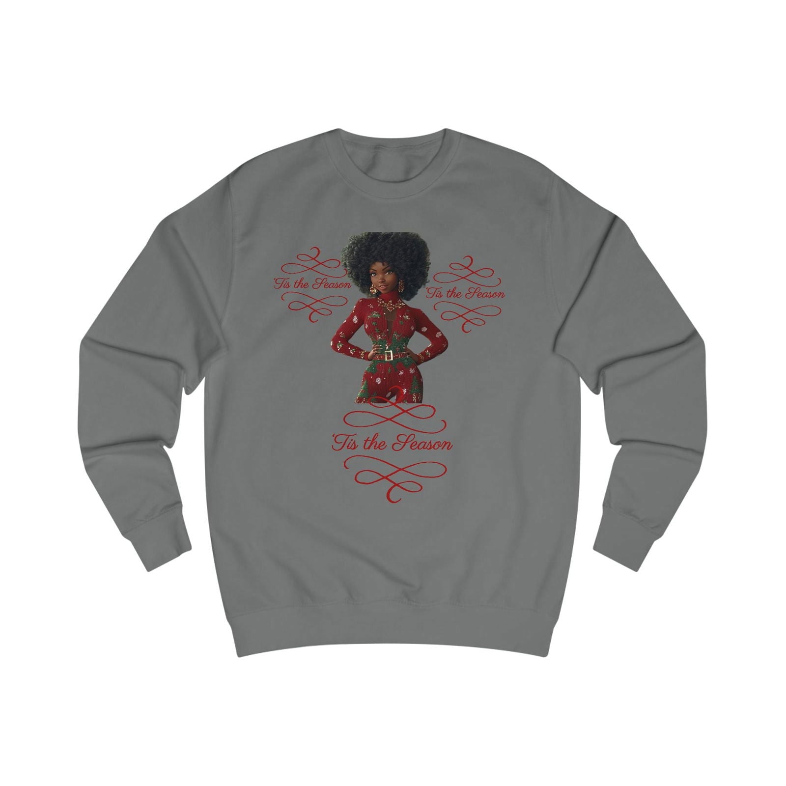 Black Girl Christmas Fun Sweatshirt - ShopEbonyMonique
