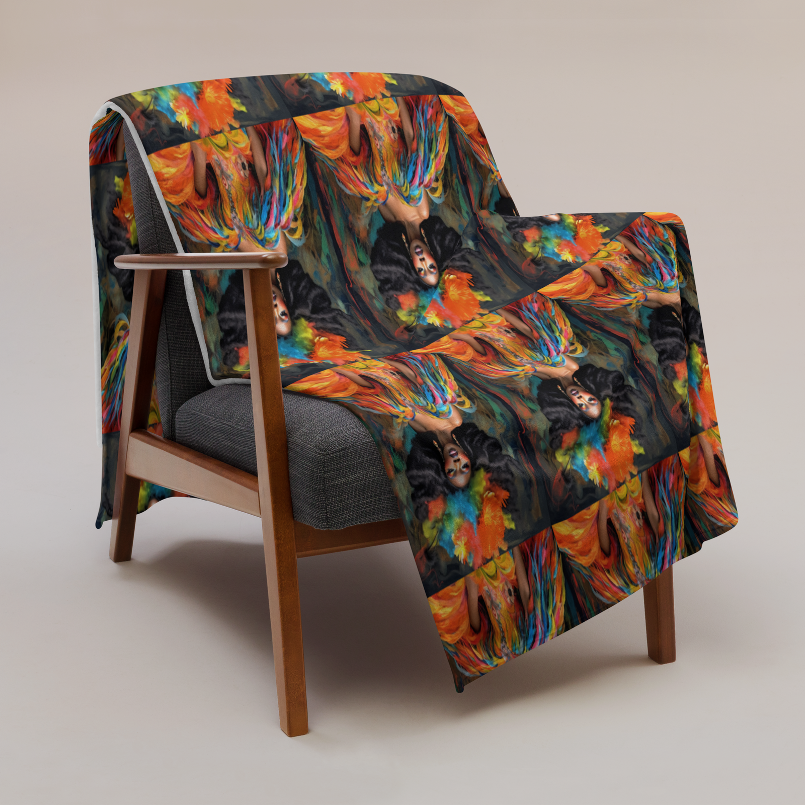 Carnival Queen Throw Blanket - ShopEbonyMonique