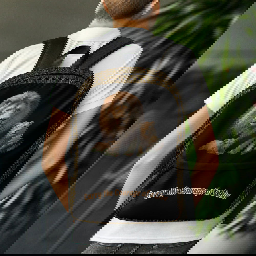 Carry the Courage of a Lion Backpack - ShopEbonyMonique