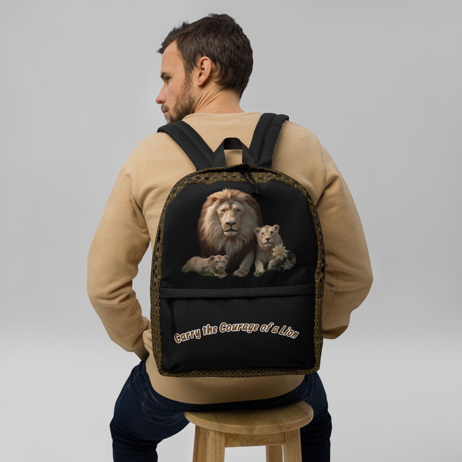 Carry the Courage of a Lion Backpack - ShopEbonyMonique