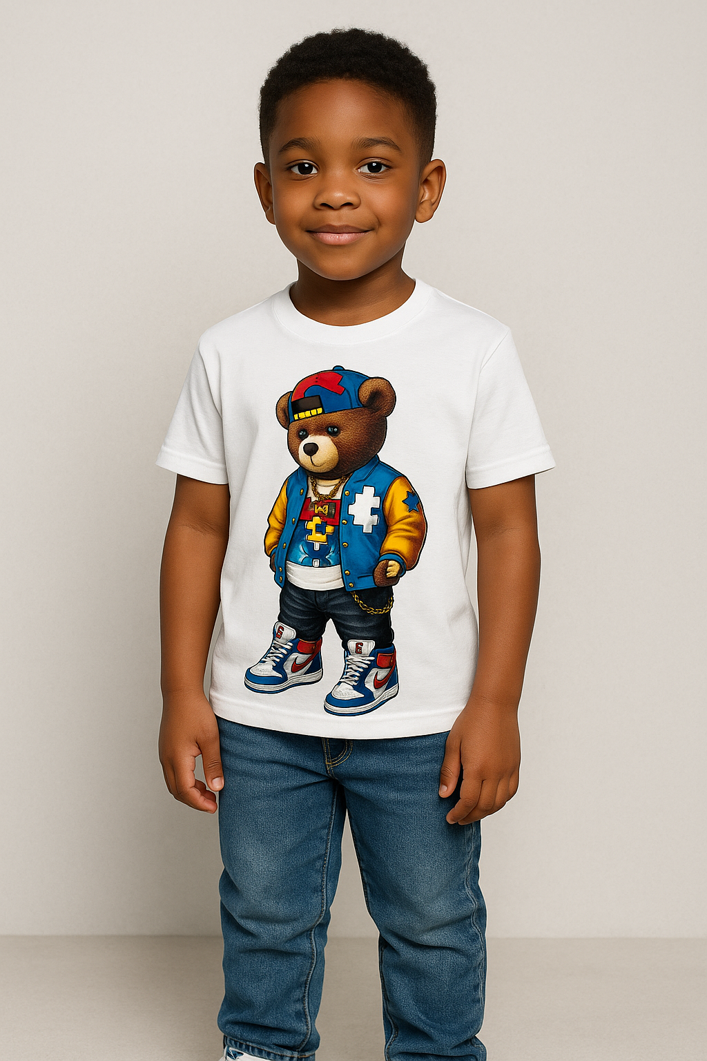 Cool Bear Autism Awareness Graphic Kids Tee - Colorful Streetwear Style